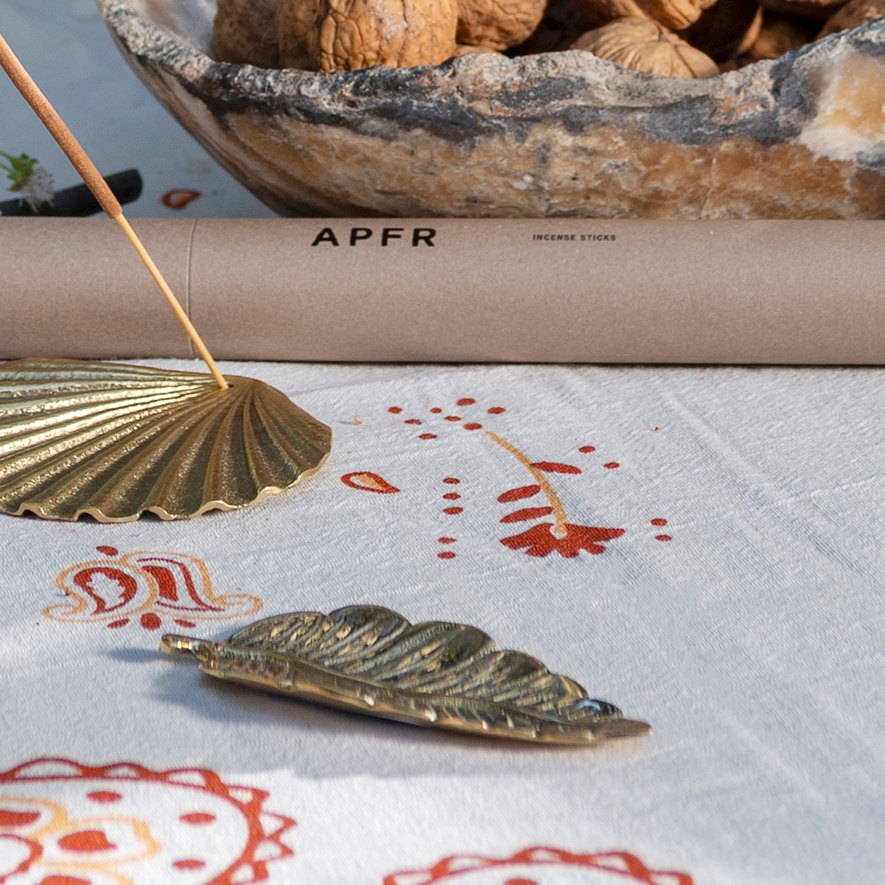 Brass Leaf Incense Holder