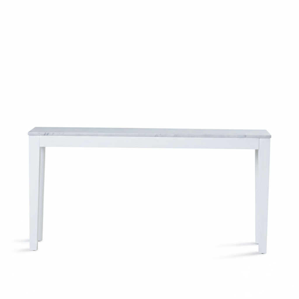 Buddha Console - White/White Marble