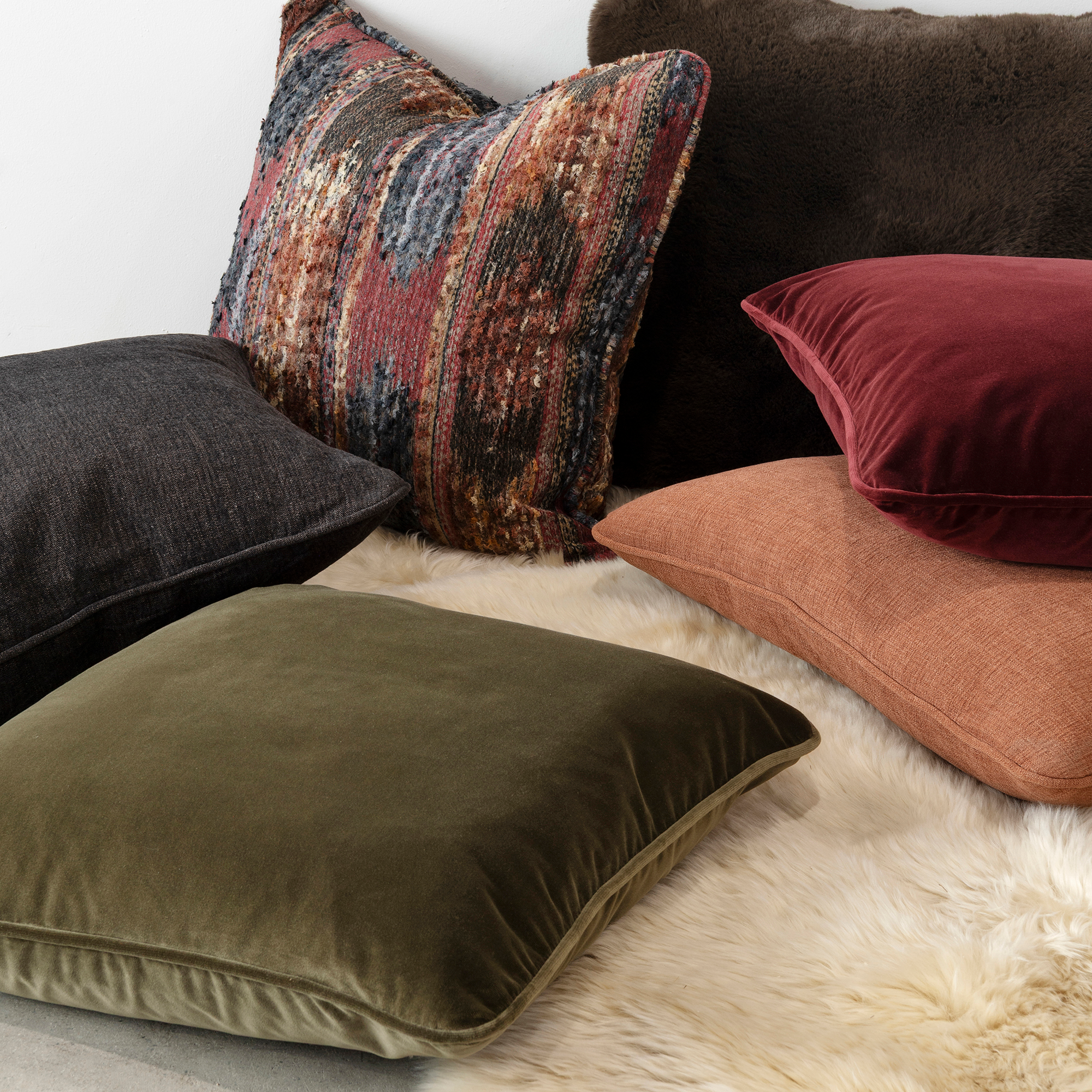 Empire Textured Cushion - Cigar Fireside