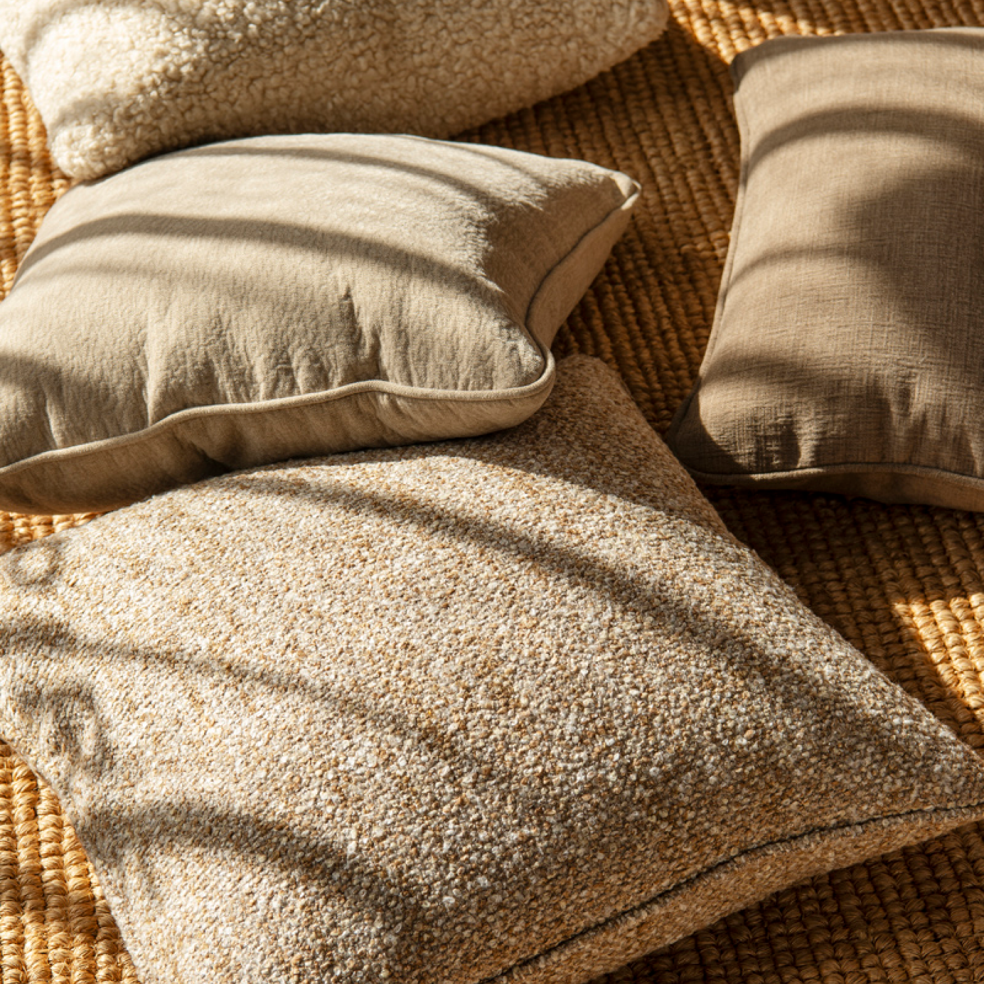 Empire Boucle Cushion - Camel