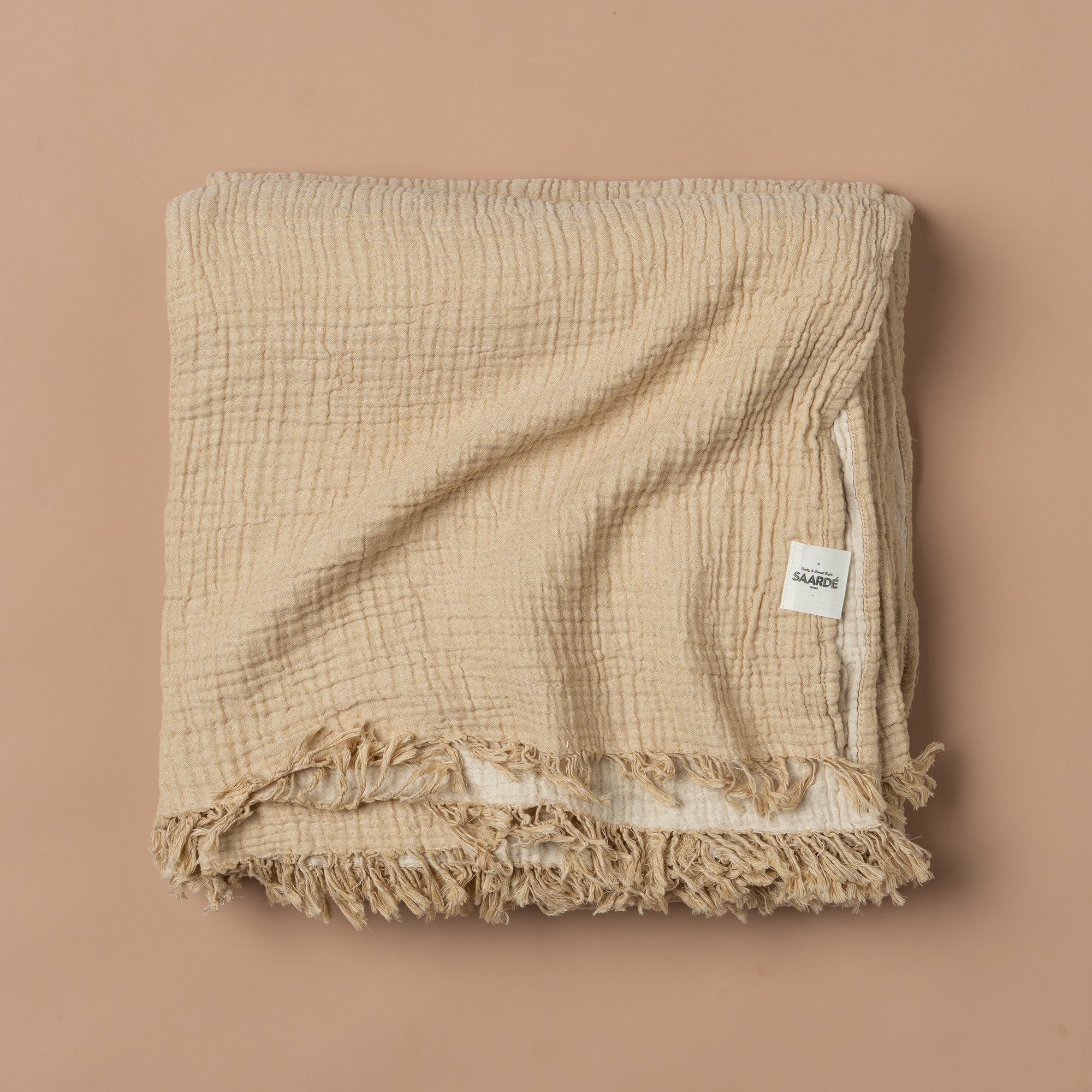Cotton Bed Cover - Clay