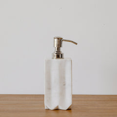 Silas Marble Soap Dispenser - White