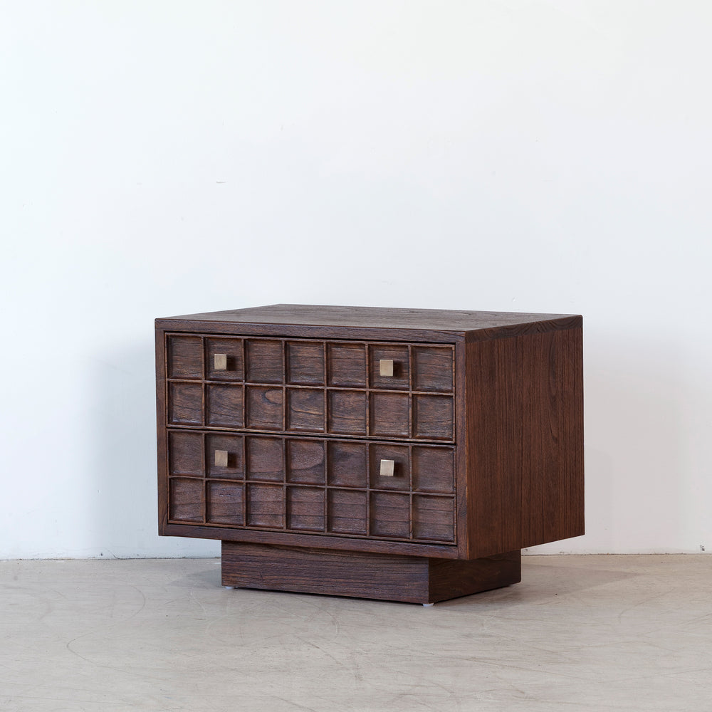 Bruno Bedside - Rustic Walnut