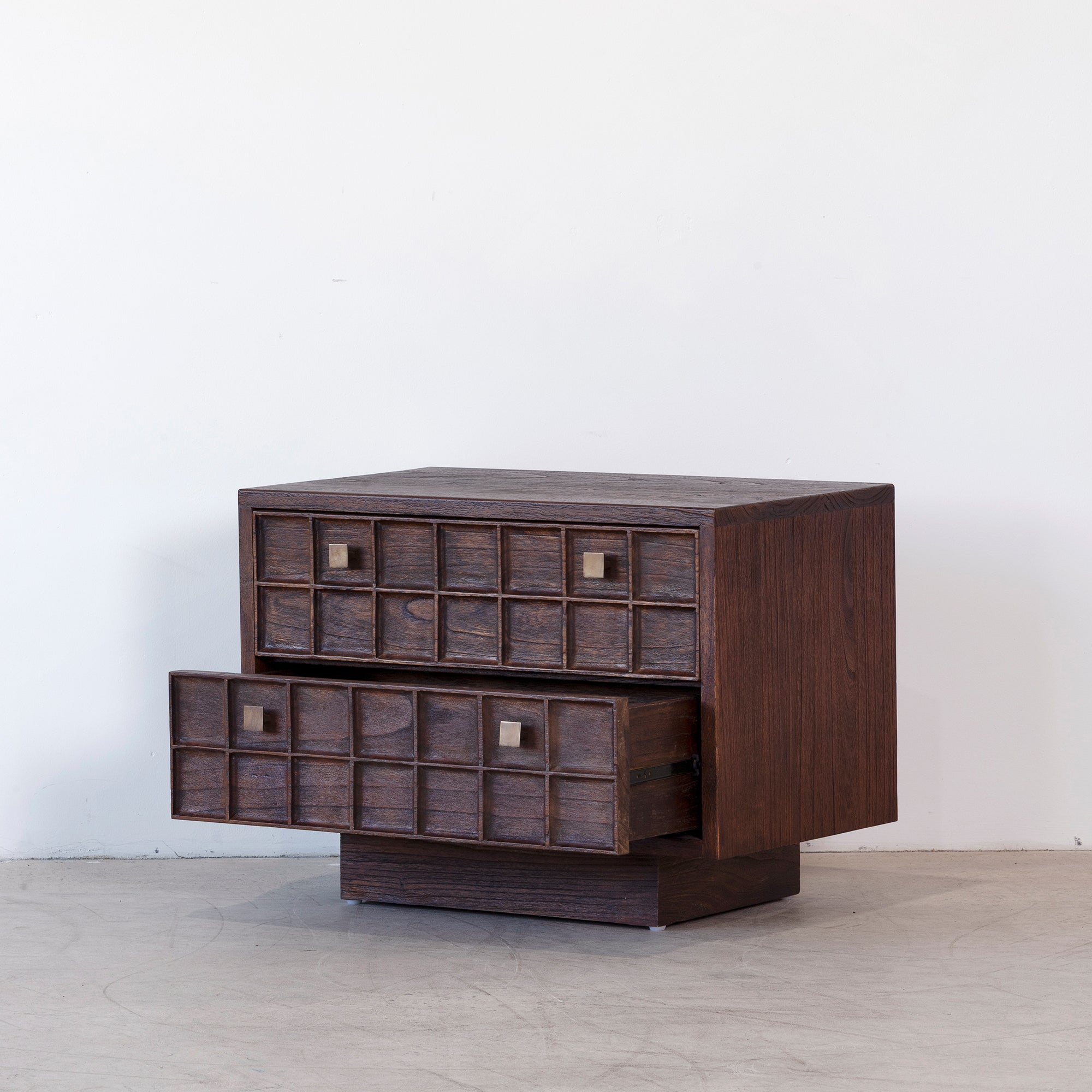 Bruno Bedside - Rustic Walnut