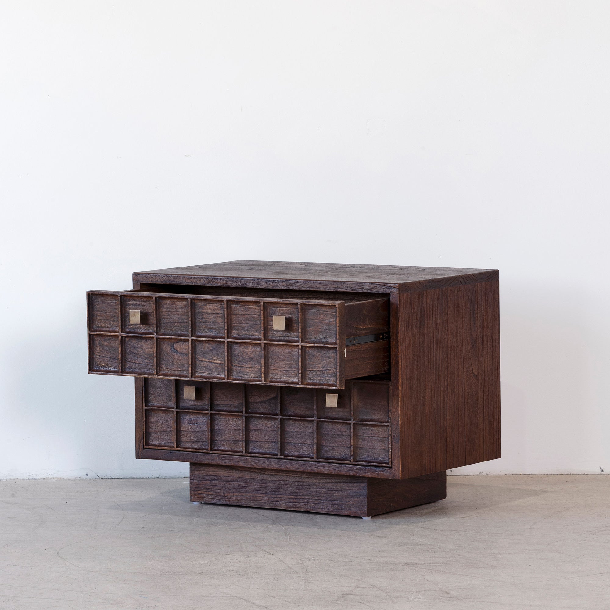 Bruno Bedside - Rustic Walnut