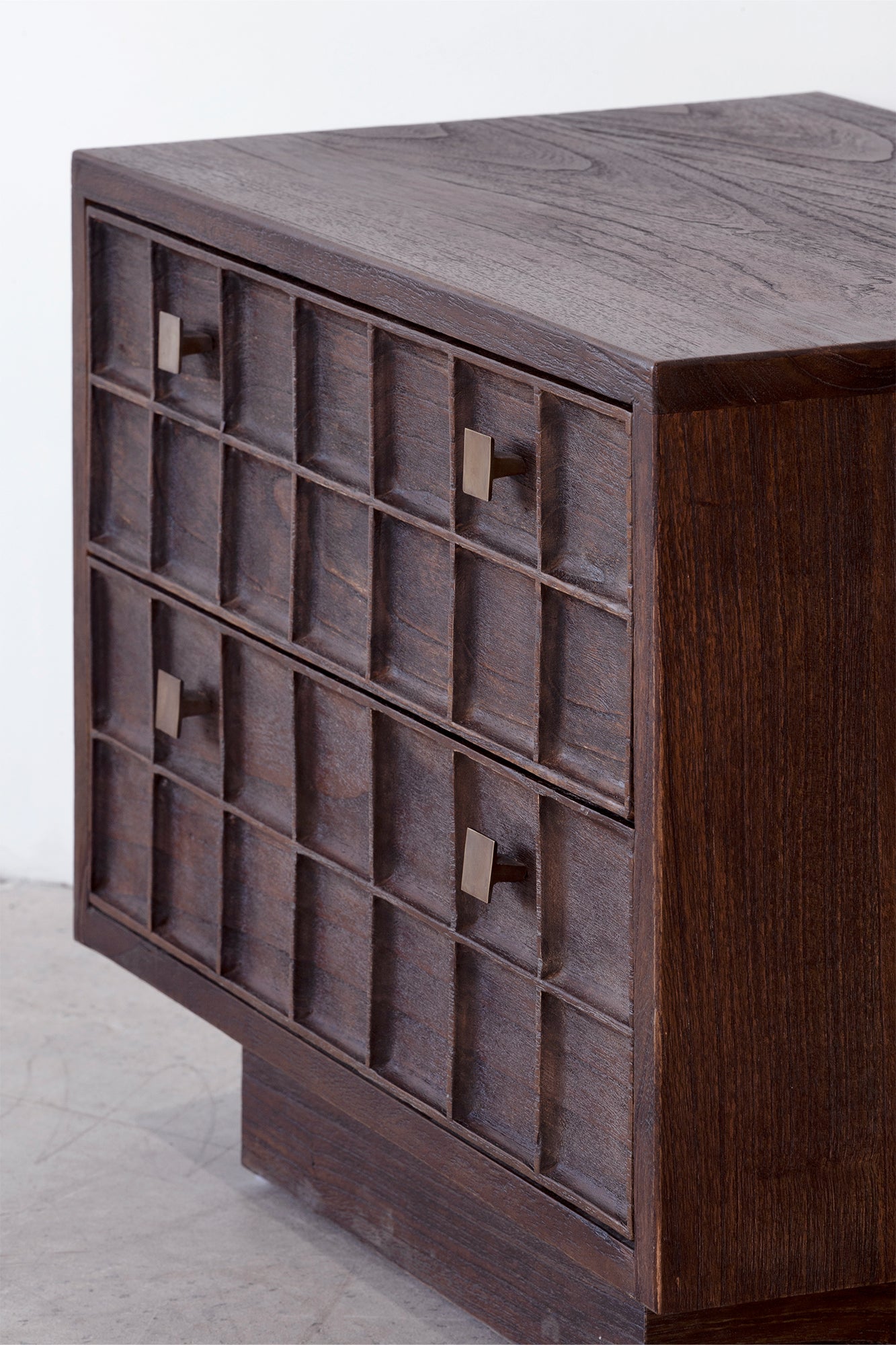 Bruno Bedside - Rustic Walnut
