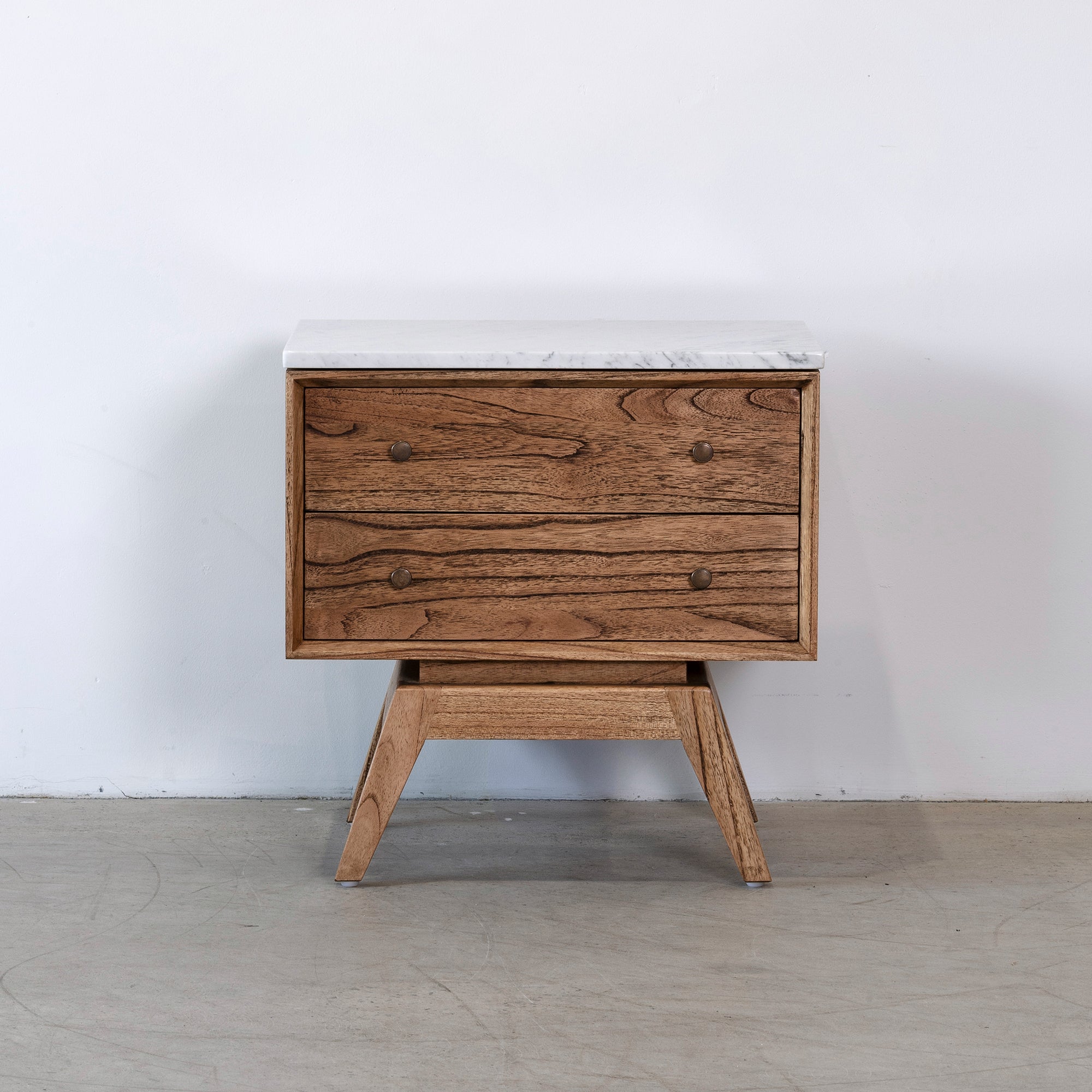 Sari Bedside - Antique Mindi/White Marble
