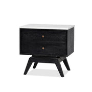 Sari Bedside - Black/White Marble
