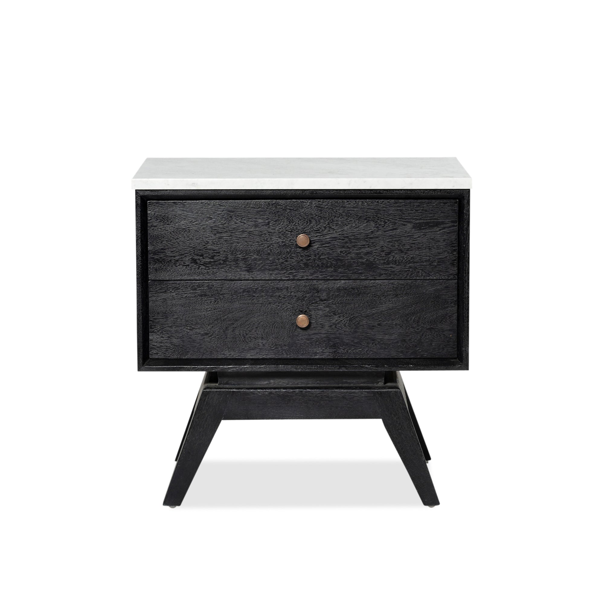 Sari Bedside - Black/White Marble