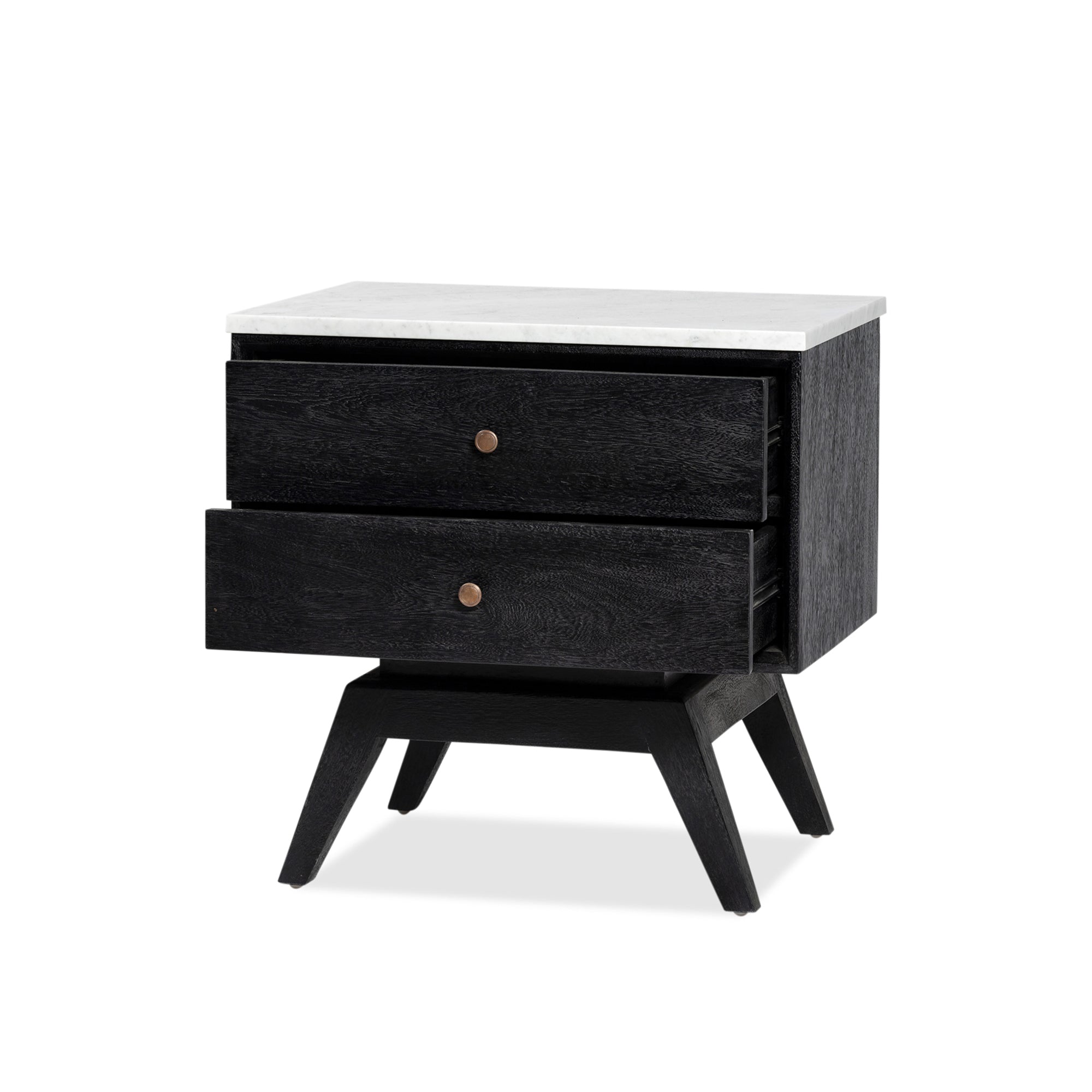 Sari Bedside - Black/White Marble
