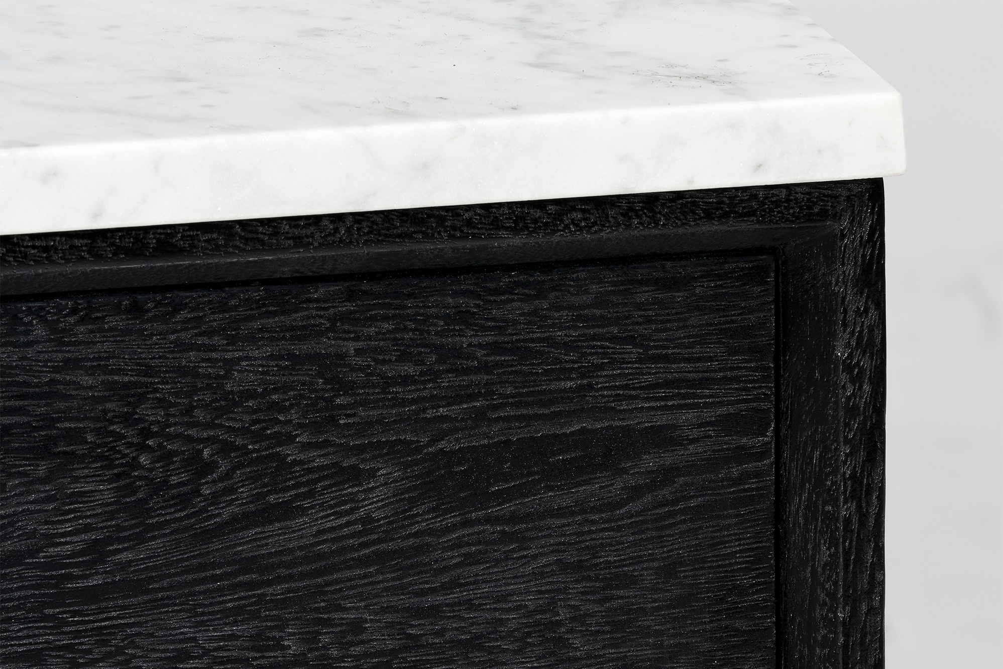 Sari Bedside - Black/White Marble