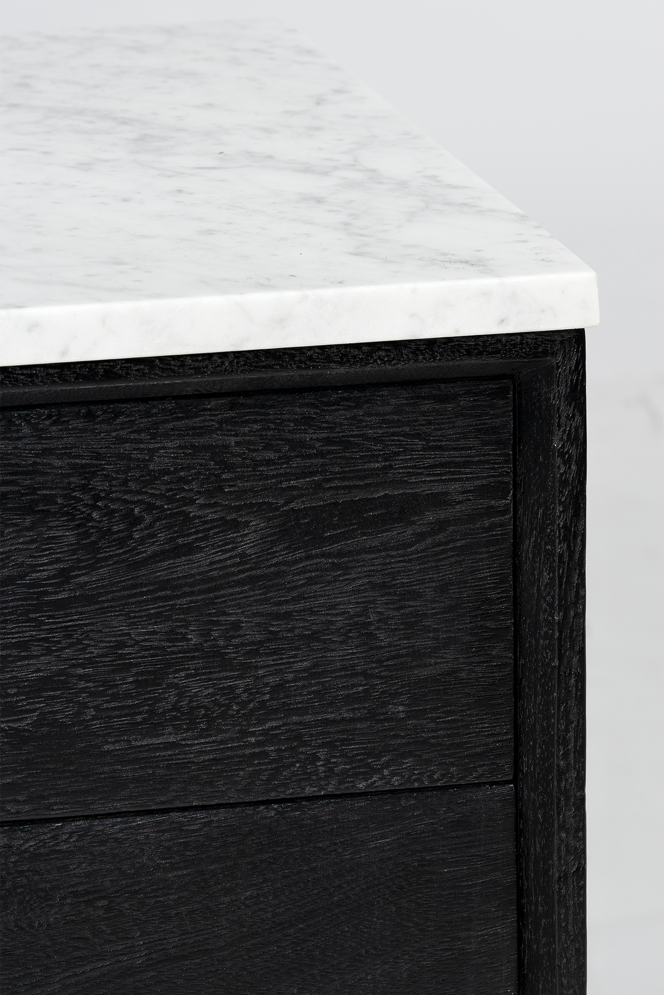 Sari Bedside - Black/White Marble
