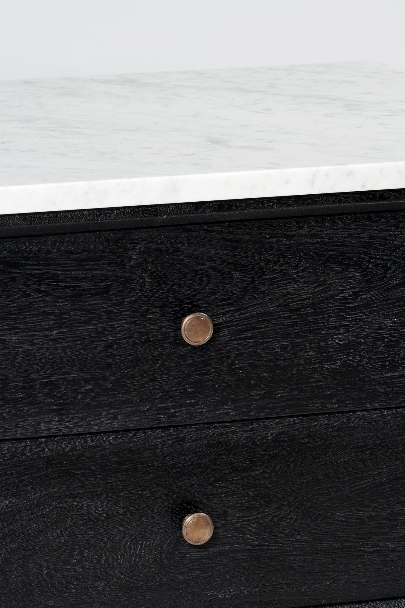 Sari Bedside - Black/White Marble