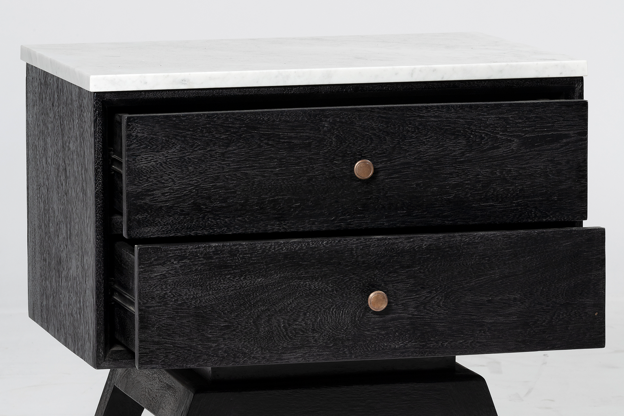 Sari Bedside - Black/White Marble