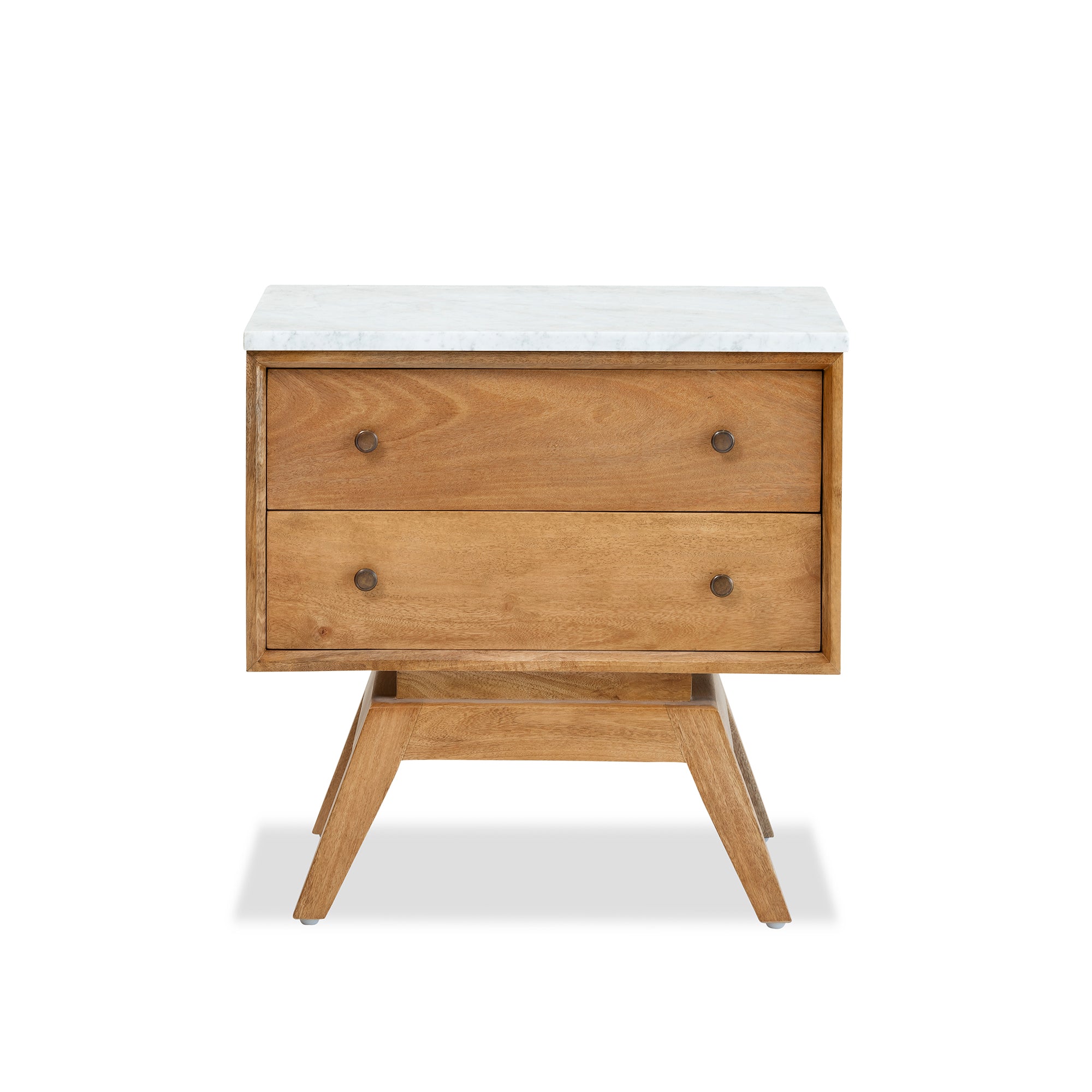 Sari Bedside - Natural Sealed/White Marble