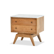 Sari Bedside - Natural Sealed/White Marble