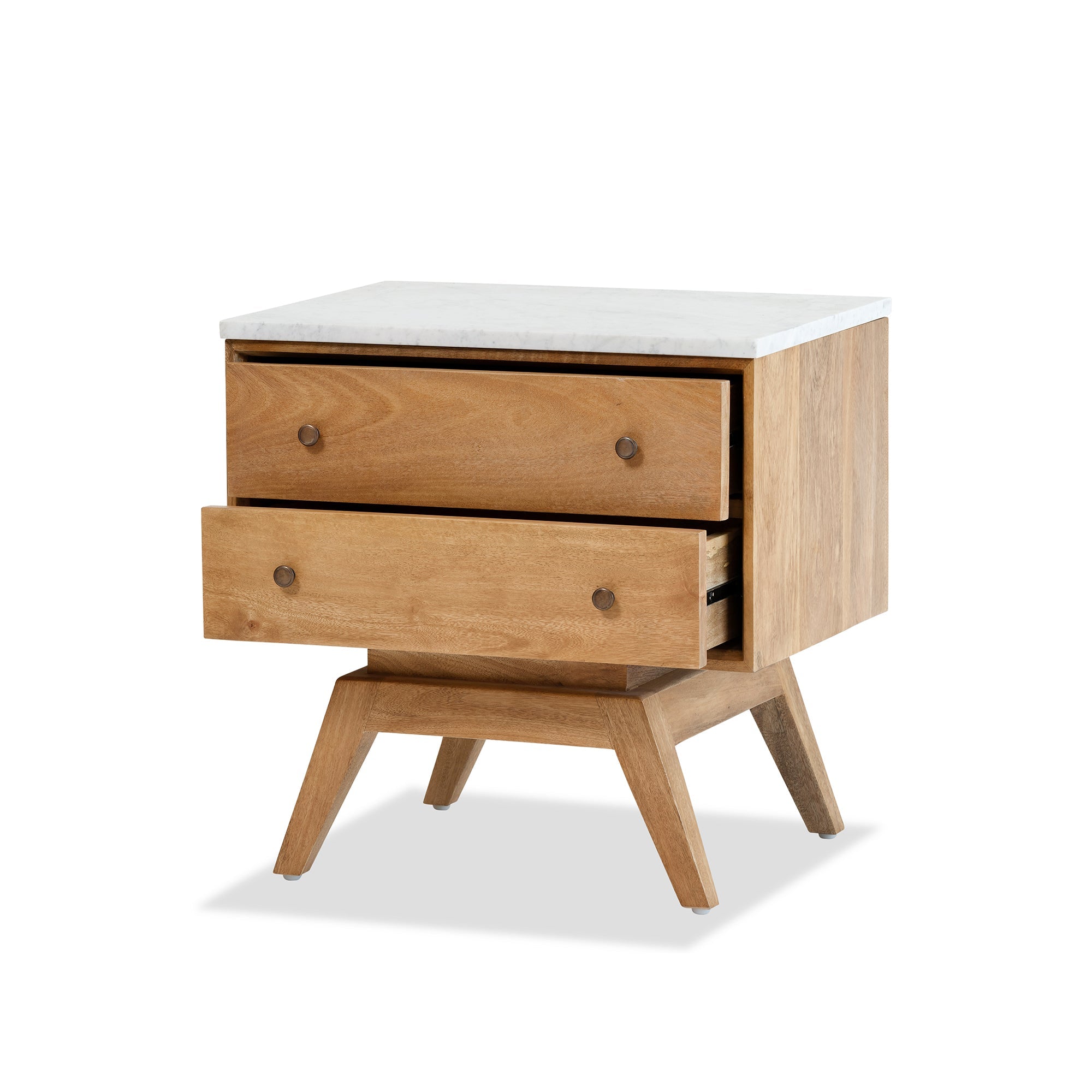 Sari Bedside - Natural Sealed/White Marble