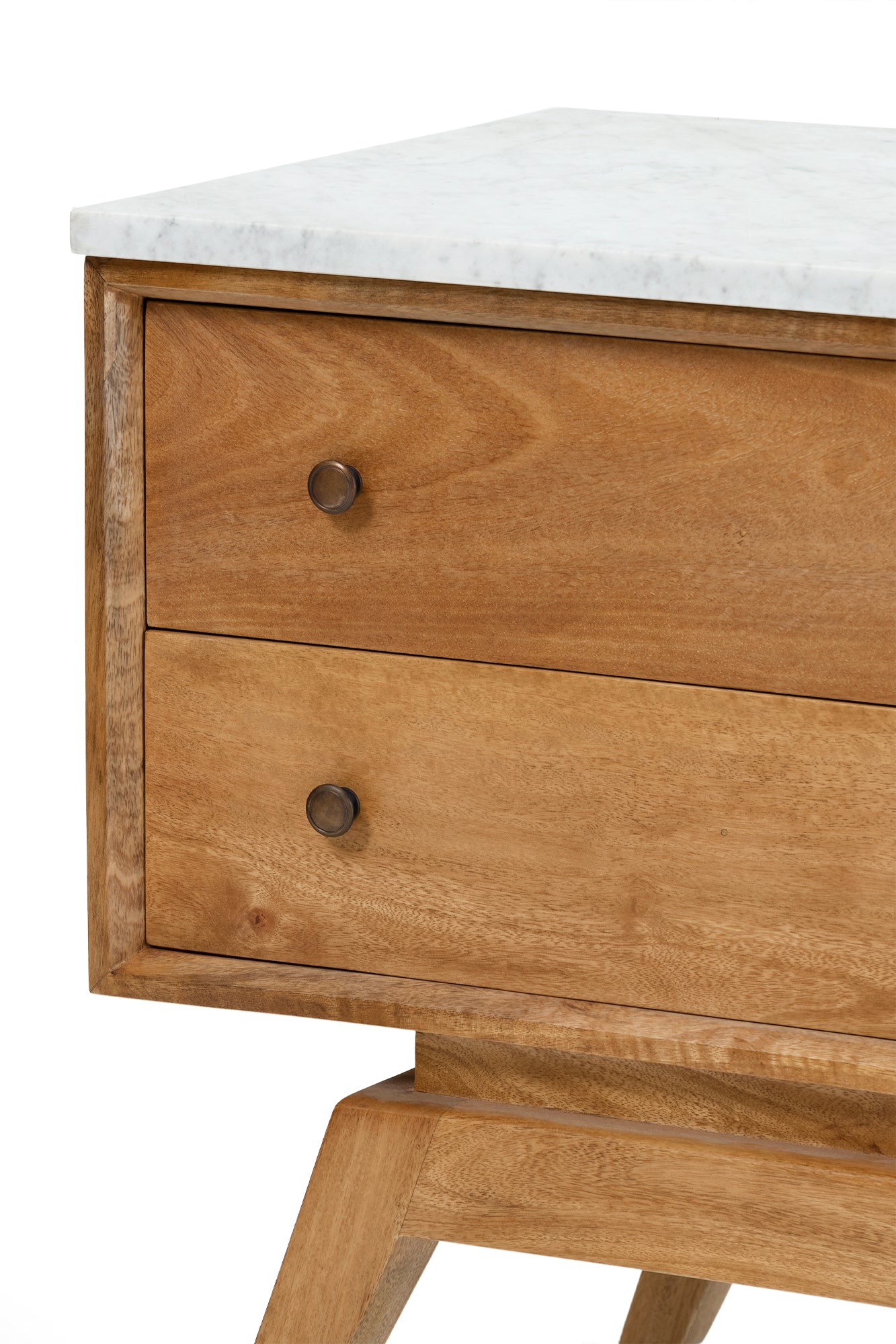 Sari Bedside - Natural Sealed/White Marble