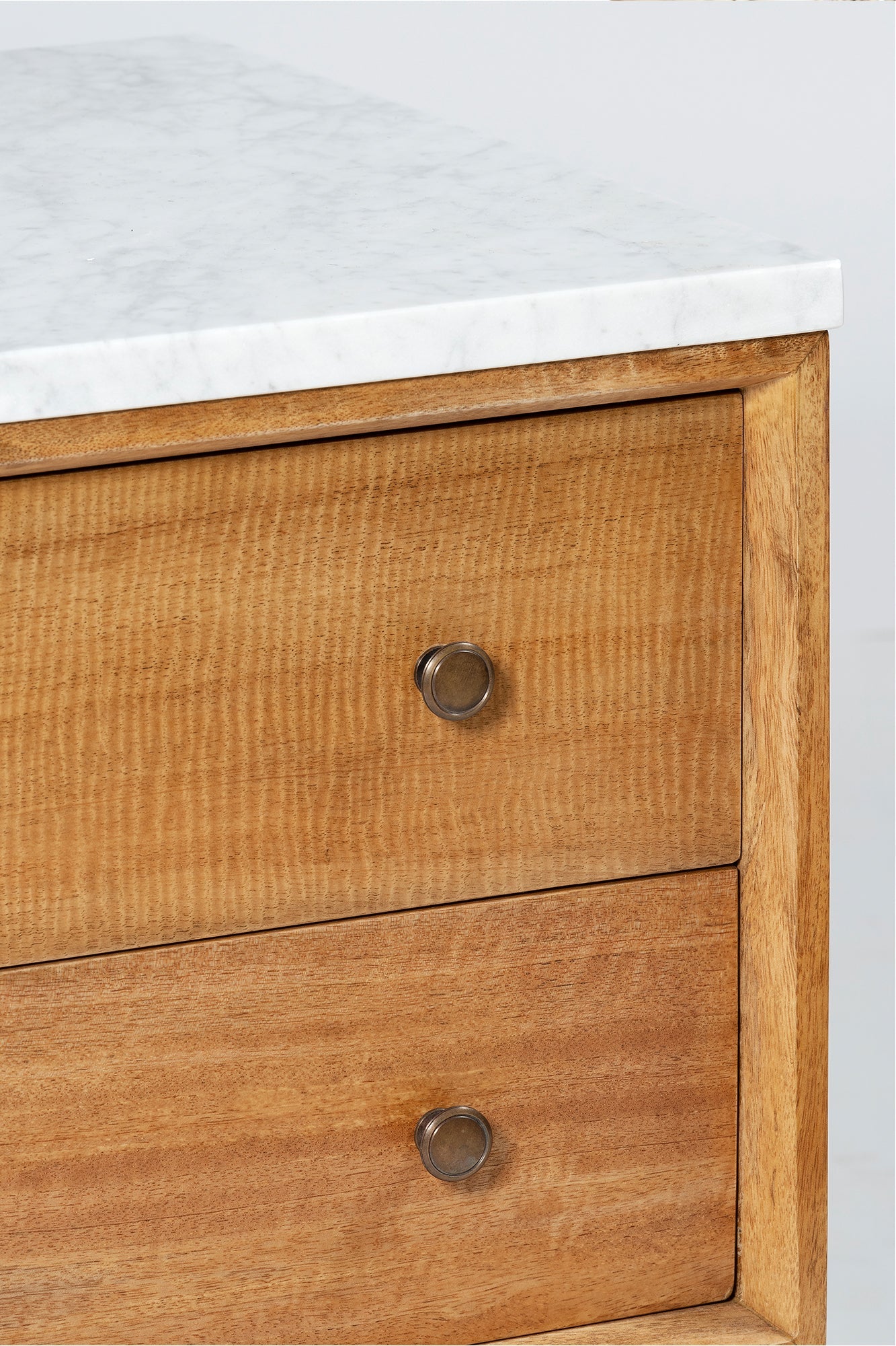 Sari Bedside - Natural Sealed/White Marble