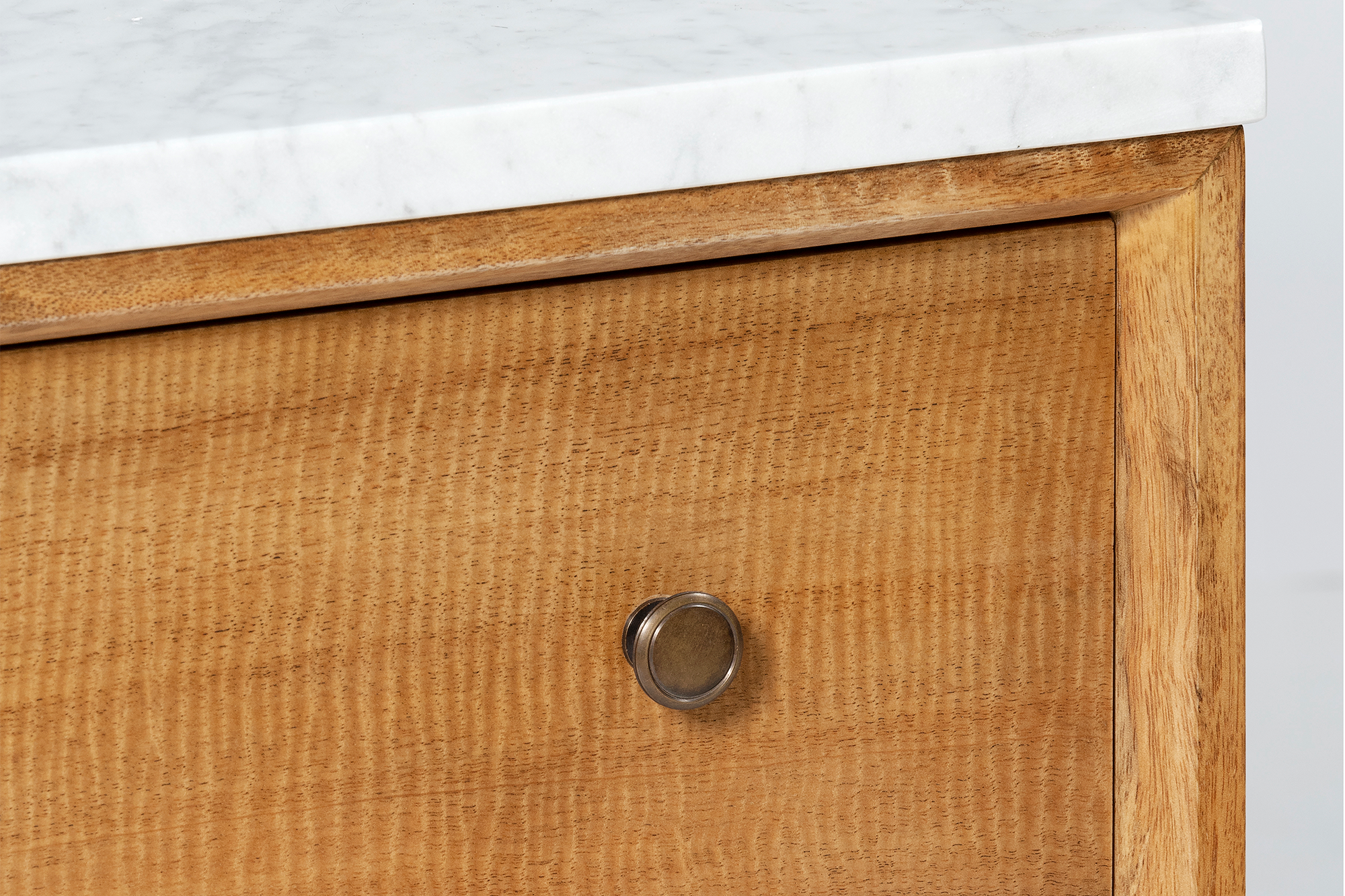 Sari Bedside - Natural Sealed/White Marble