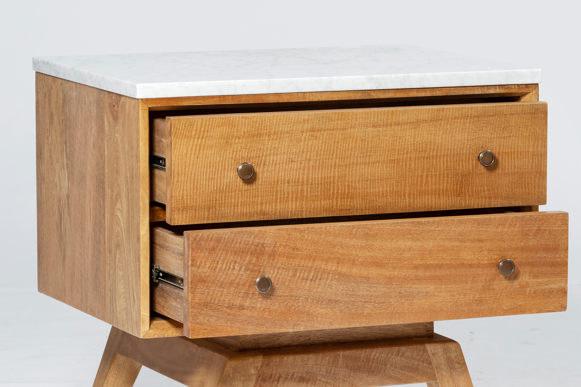 Sari Bedside - Natural Sealed/White Marble