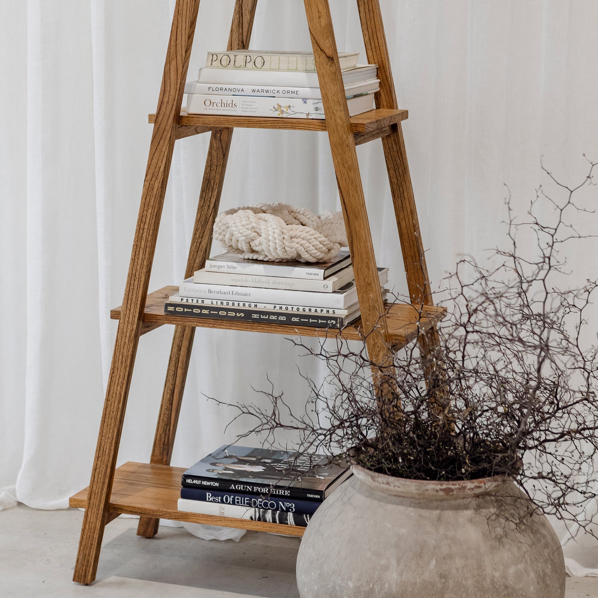 Pyramid Bookcase - Antique Mindi