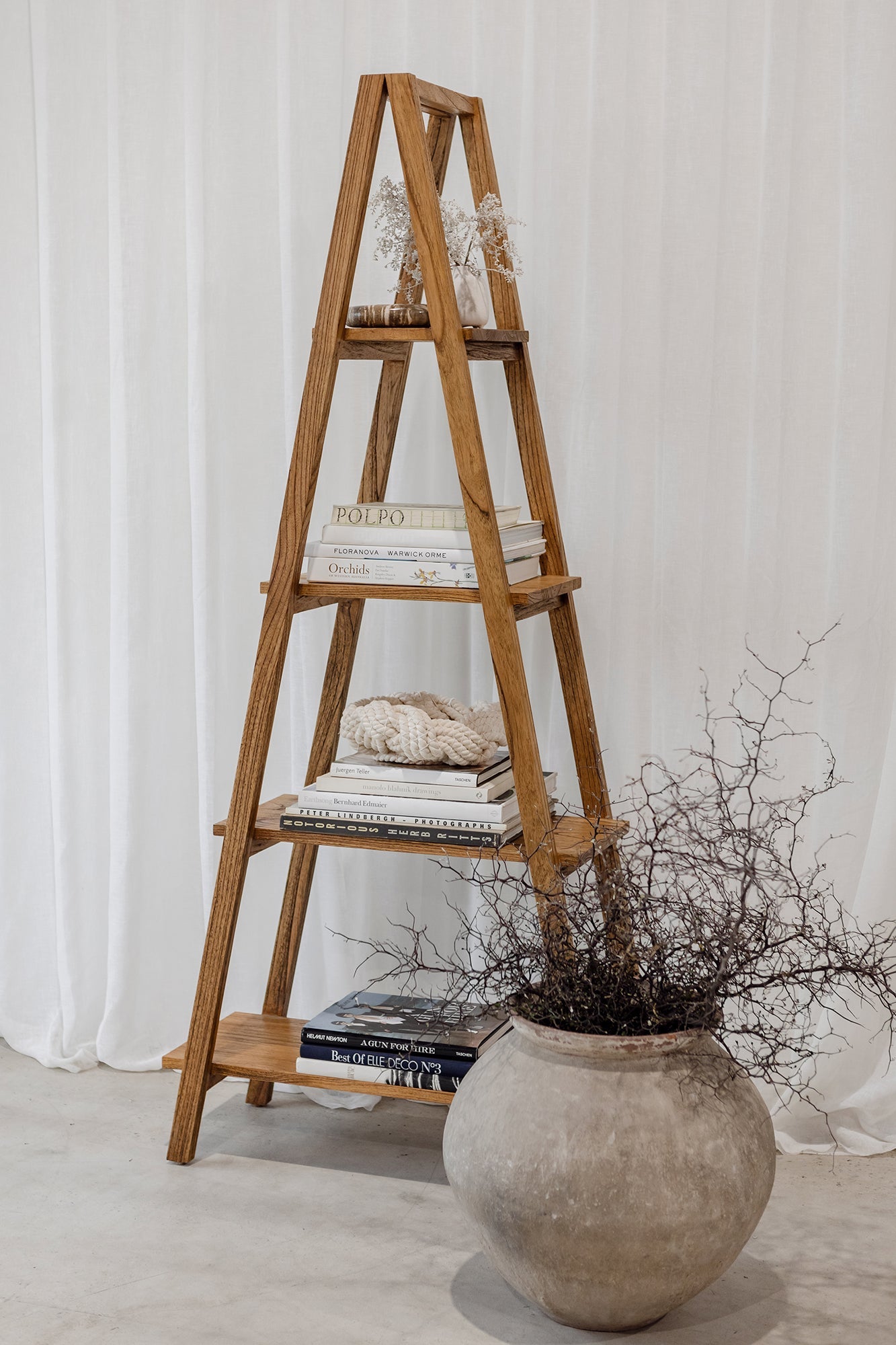 Pyramid Bookcase - Antique Mindi