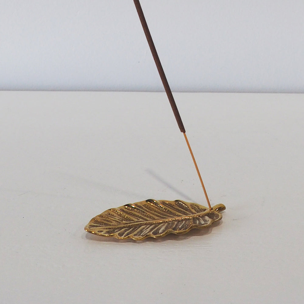Brass Leaf Incense Holder