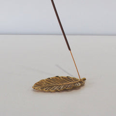 Brass Leaf Incense Holder