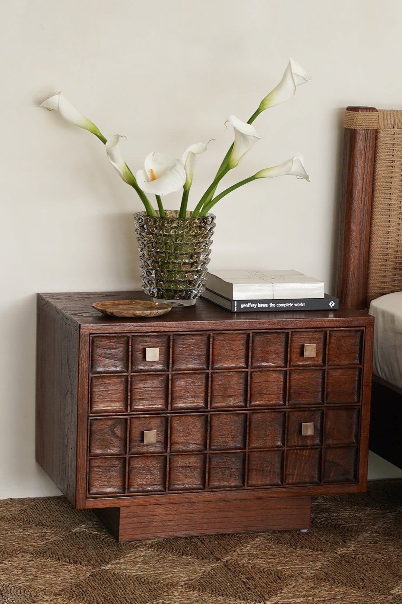 Bruno Bedside - Rustic Walnut