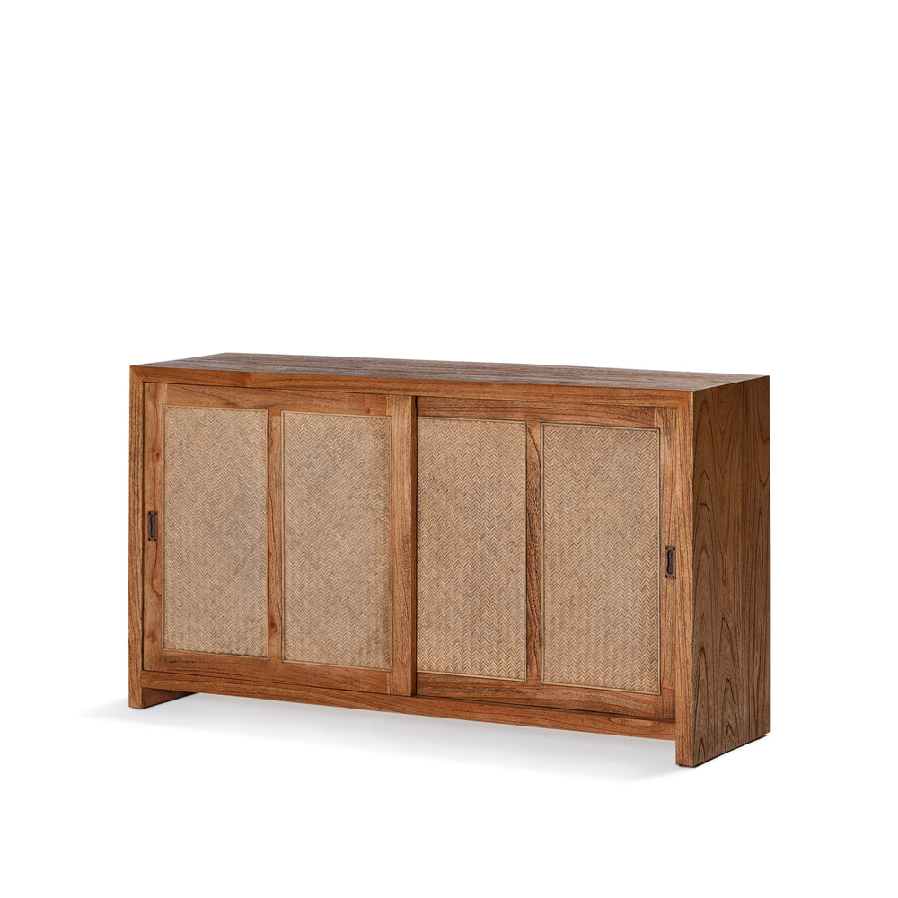 Bianca 2 Door Buffet - Antique Mindi/Weave