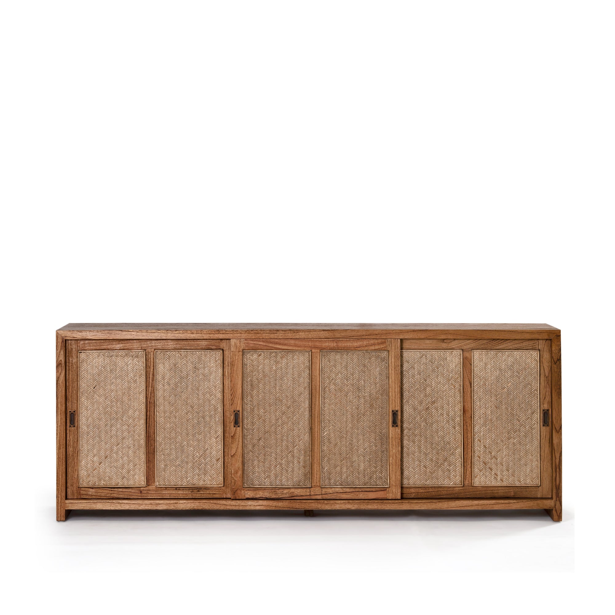 Bianca 3 Door Buffet - Antique Mindi/Weave