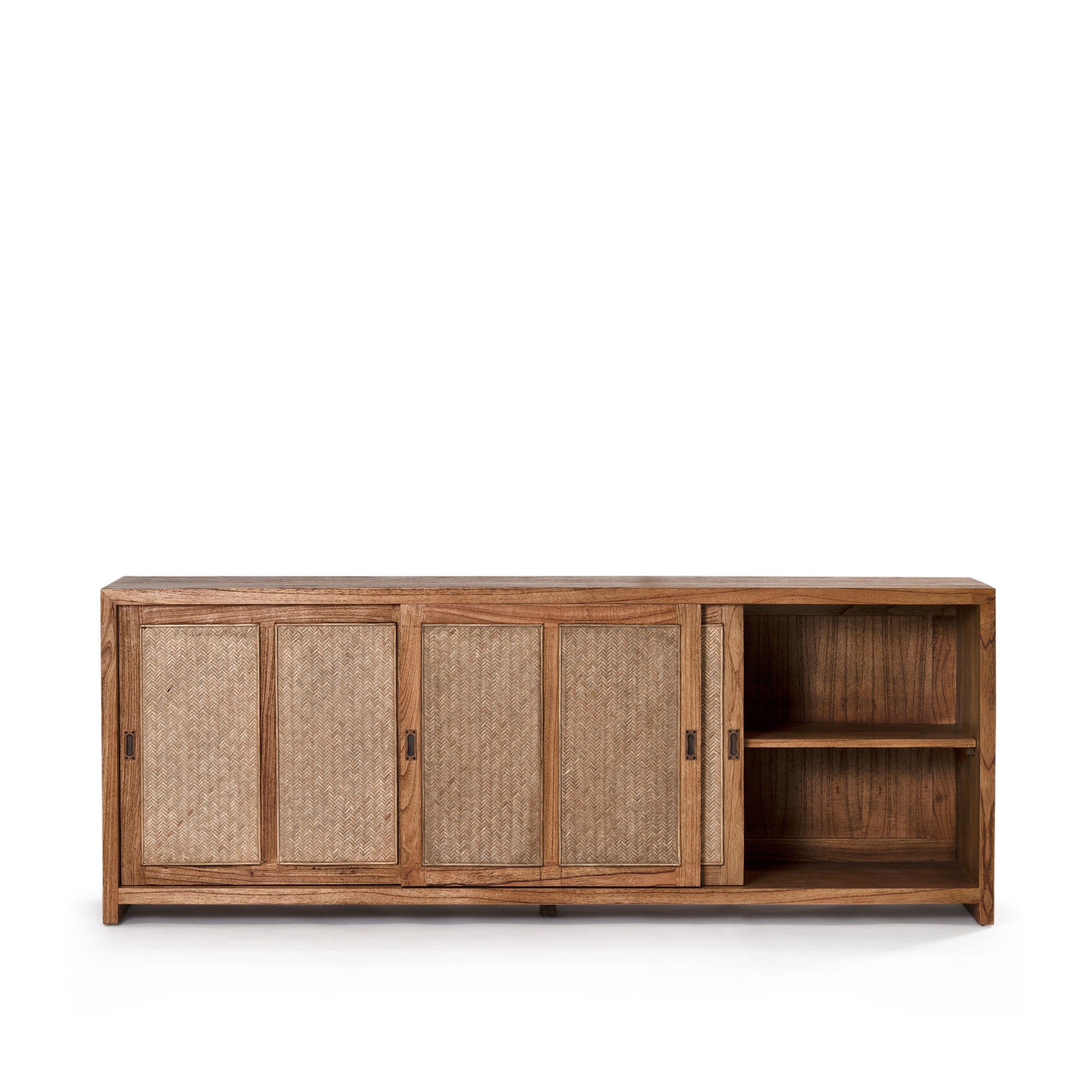 Bianca 3 Door Buffet - Antique Mindi/Weave