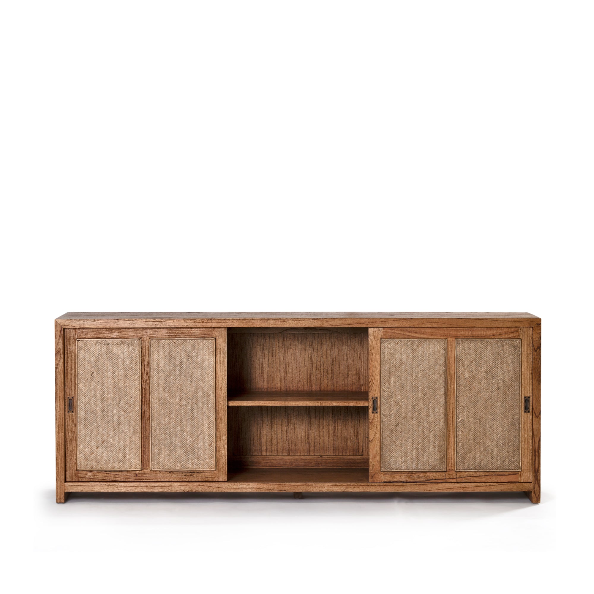 Bianca 3 Door Buffet - Antique Mindi/Weave