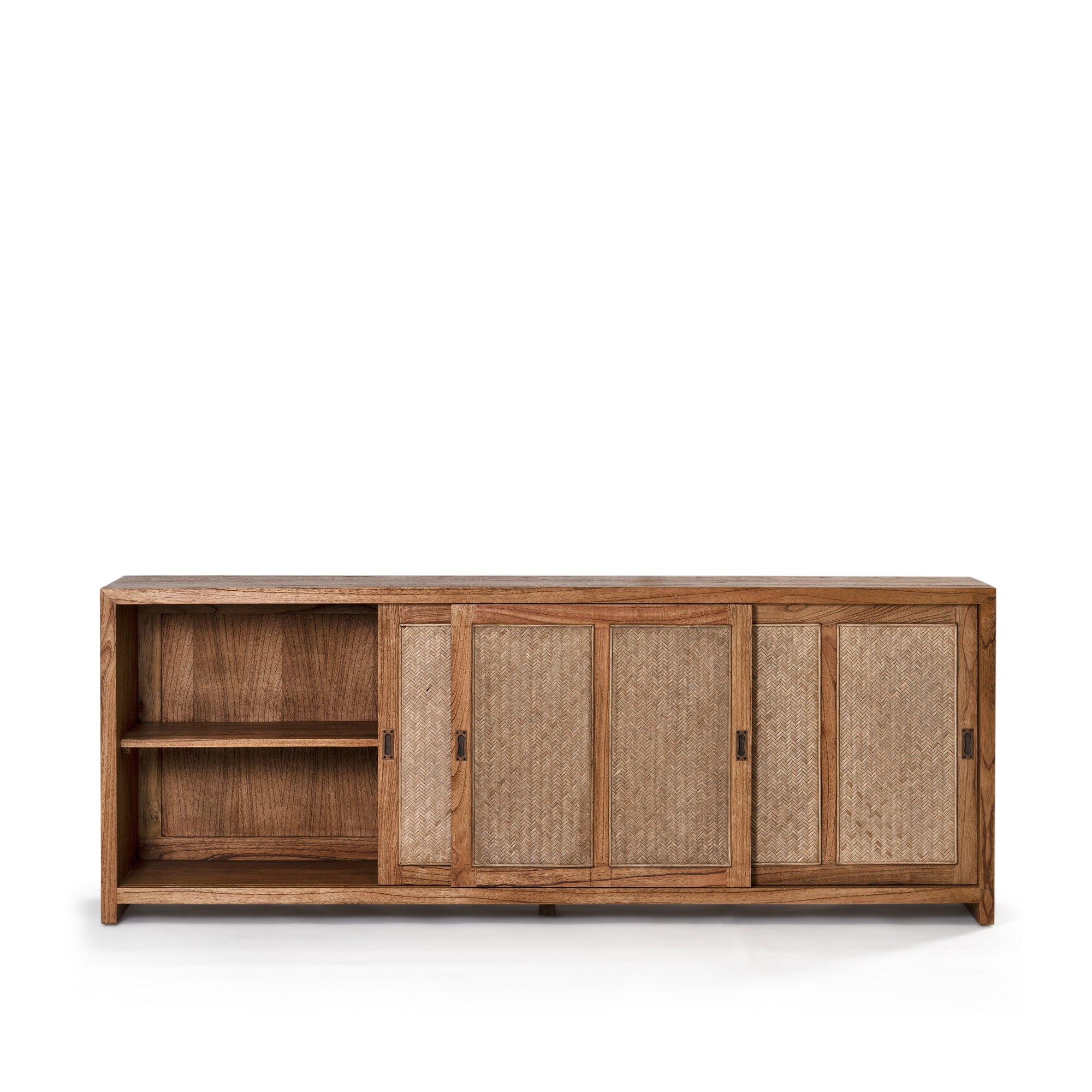 Bianca 3 Door Buffet - Antique Mindi/Weave