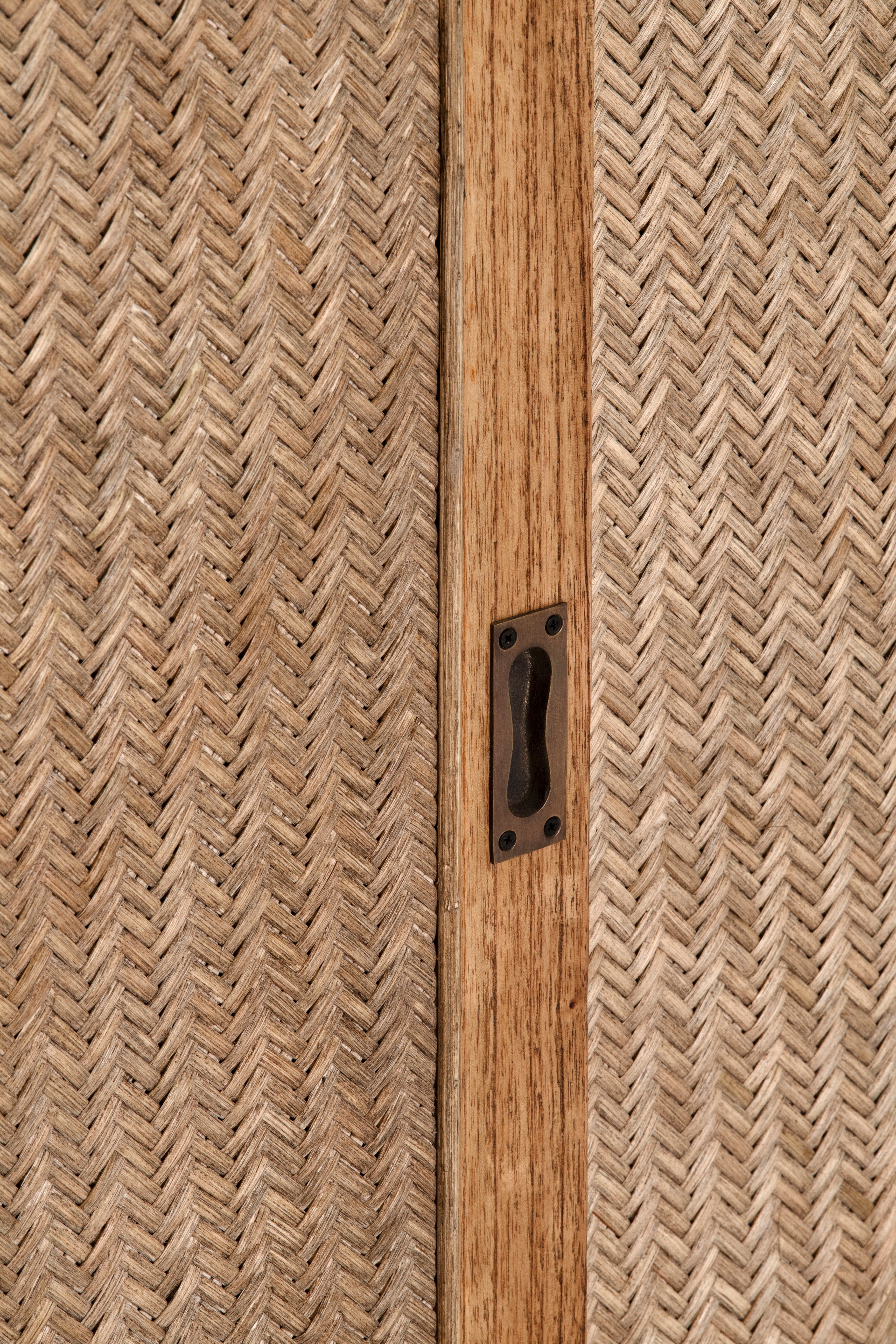 Bianca 3 Door Buffet - Antique Mindi/Weave