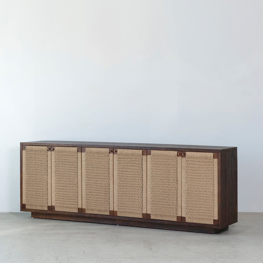 Holly 6 Door Buffet - Rustic Walnut