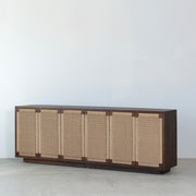 Holly 6 Door Buffet - Rustic Walnut
