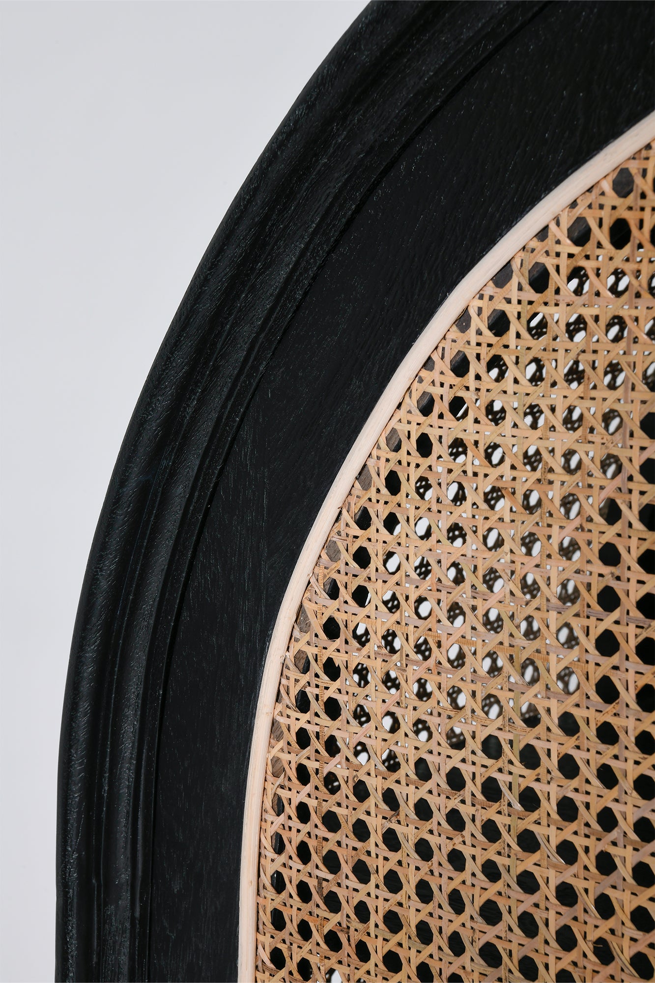 Sergio Large Cabinet - Black/Natural Rattan