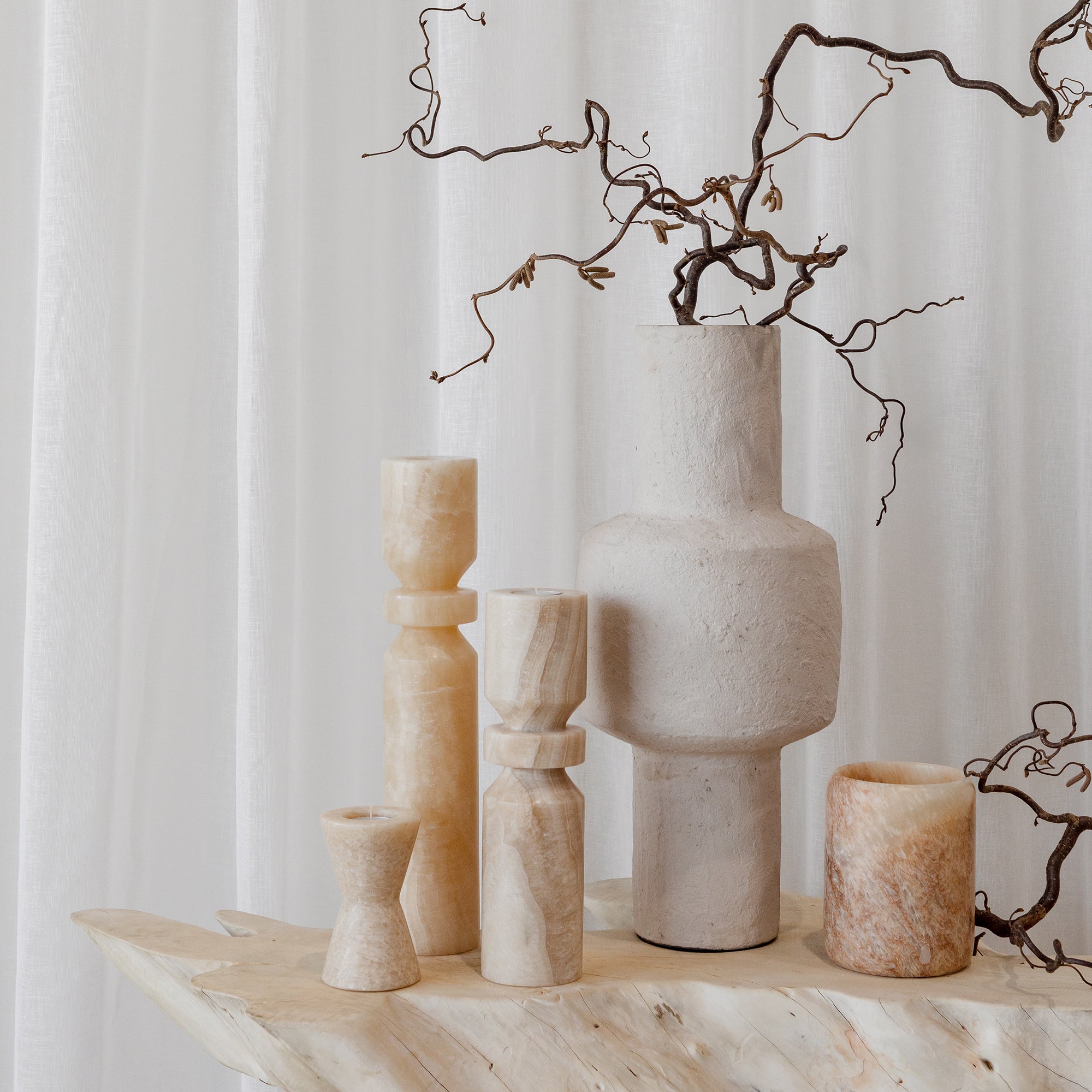 Onyx Pillar Candle Holder