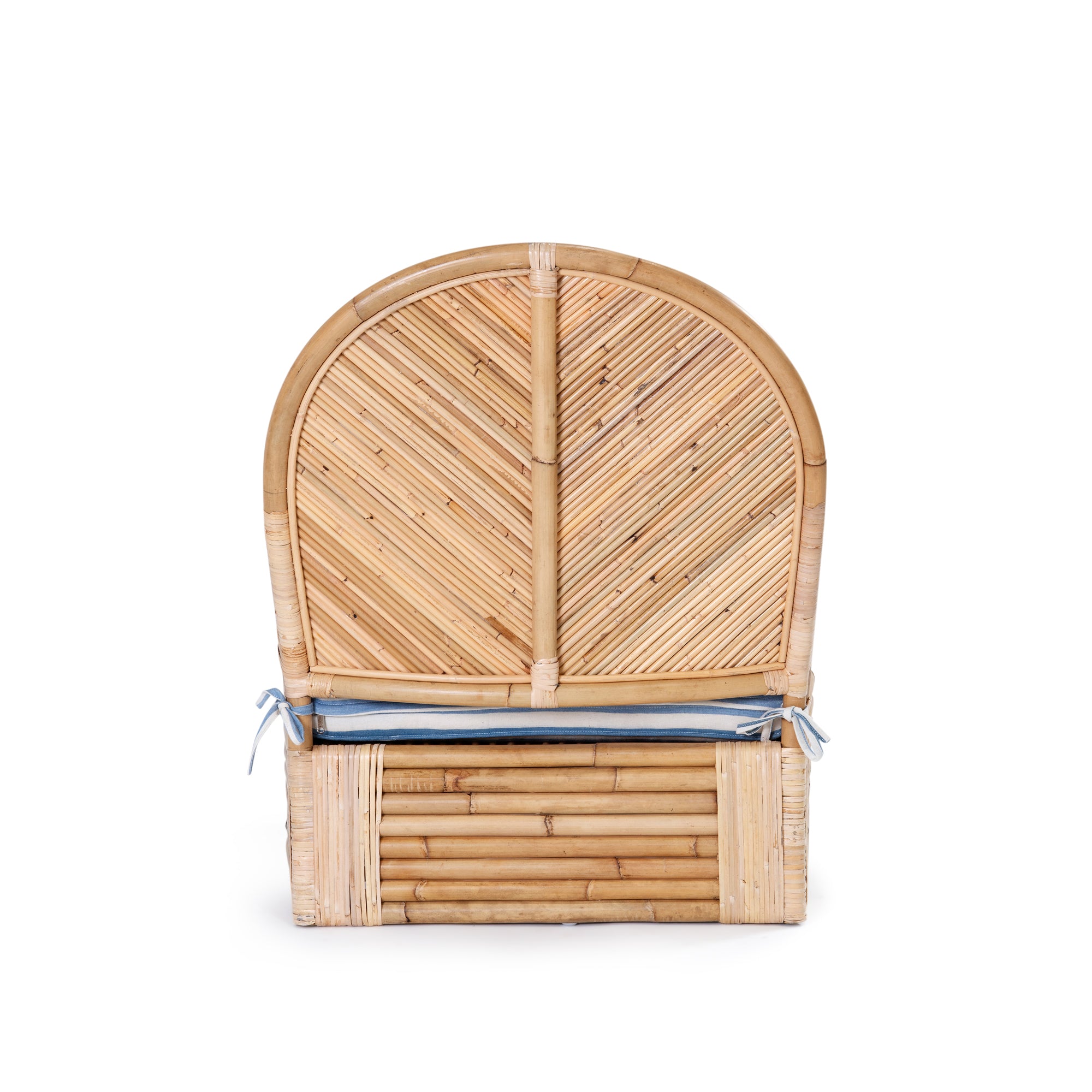 Anna Rattan Chair - Blue Stripe