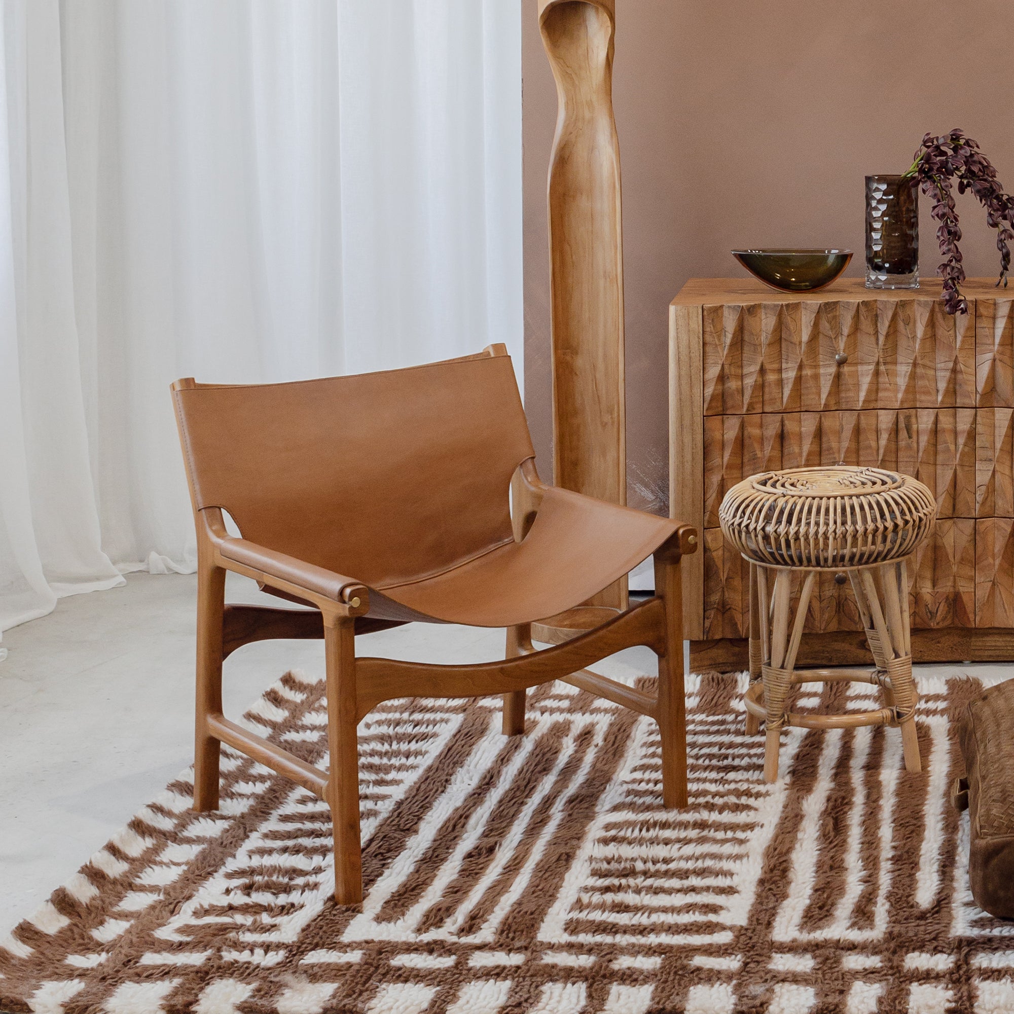 Austin Sling Chair - Tan