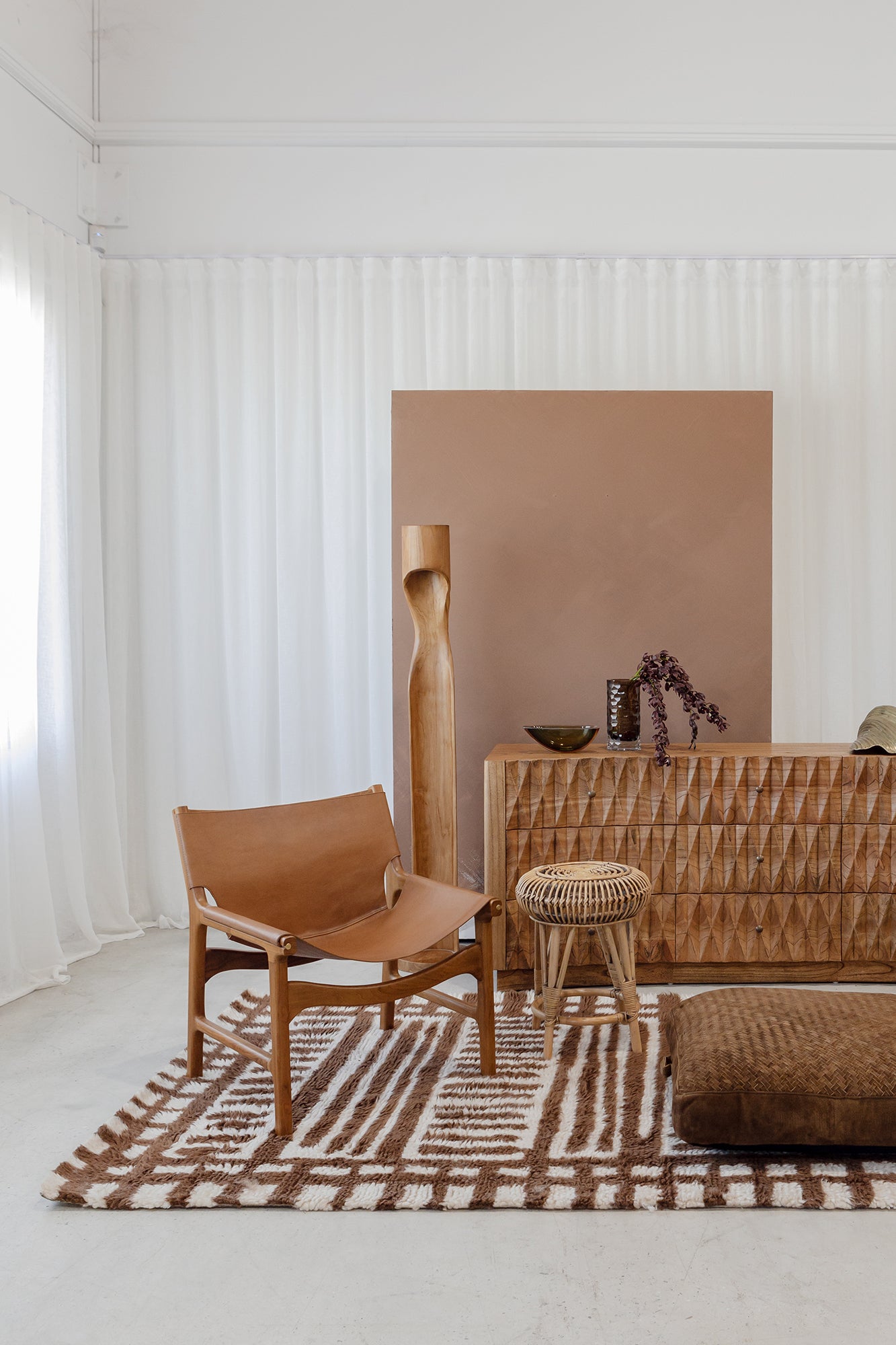 Austin Sling Chair - Tan