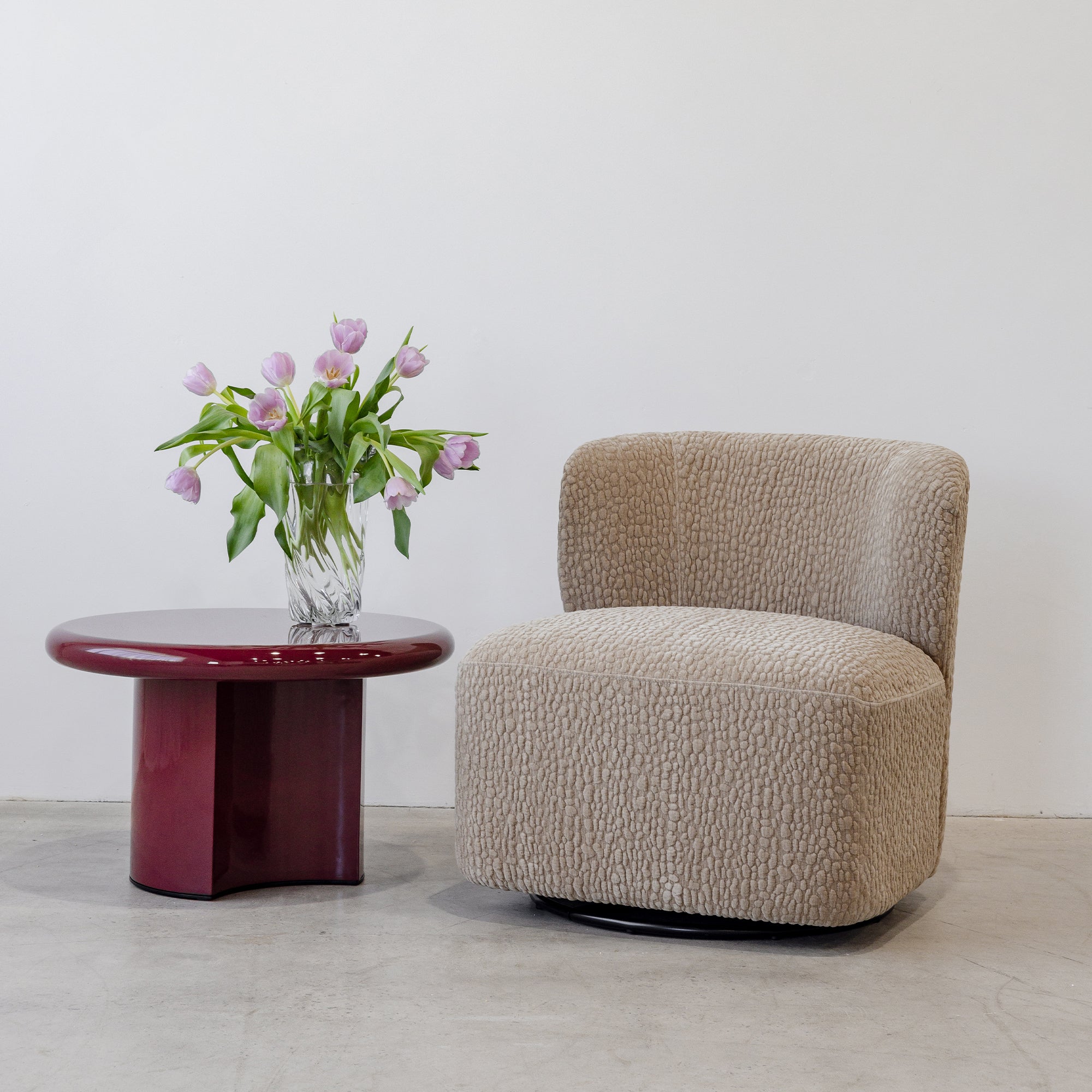Knox Swivel Chair - Caramel