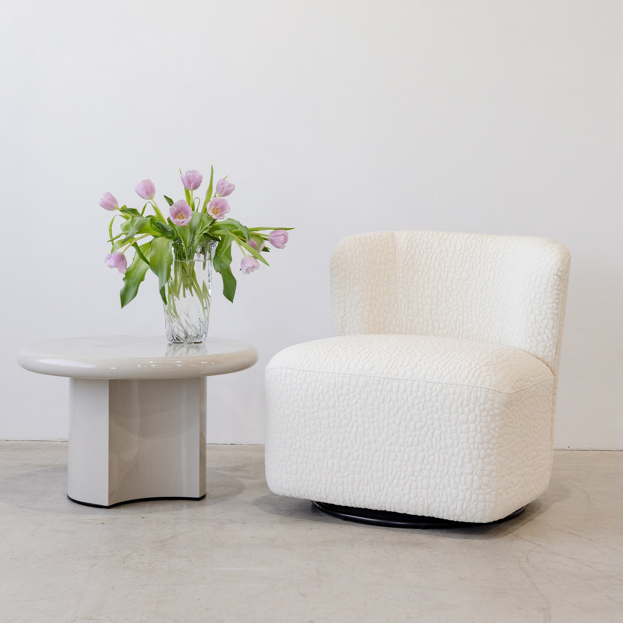 Knox Swivel Chair - Cream