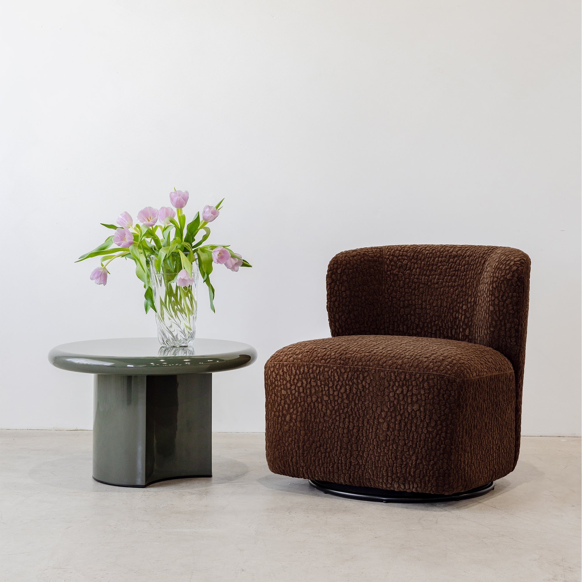 Knox Swivel Chair - Truffle