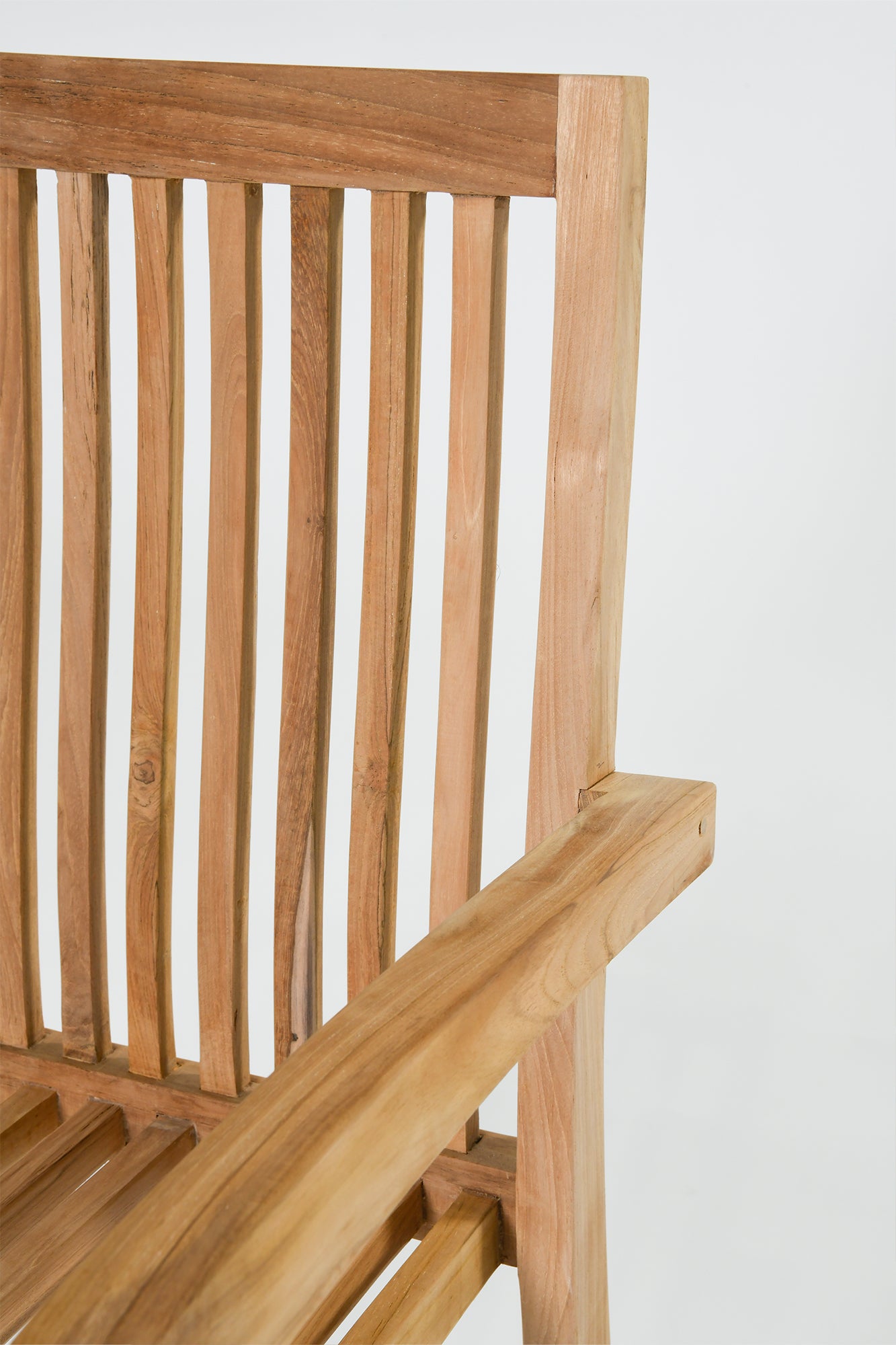 Teak Stacking Arm Chair - Raw