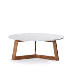 Delta Coffee Table - Antique Mindi/White Marble