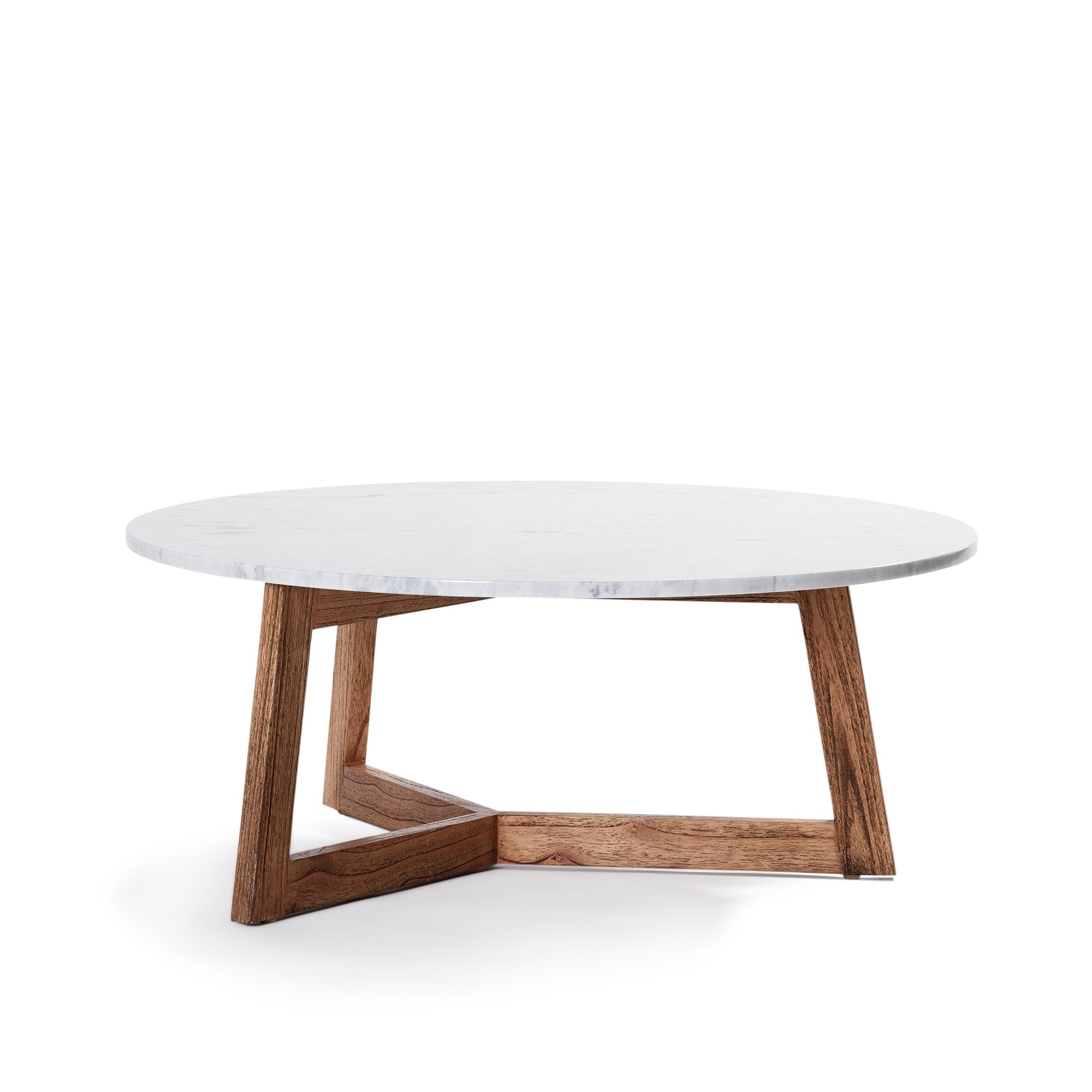 Delta Coffee Table - Antique Mindi/White Marble