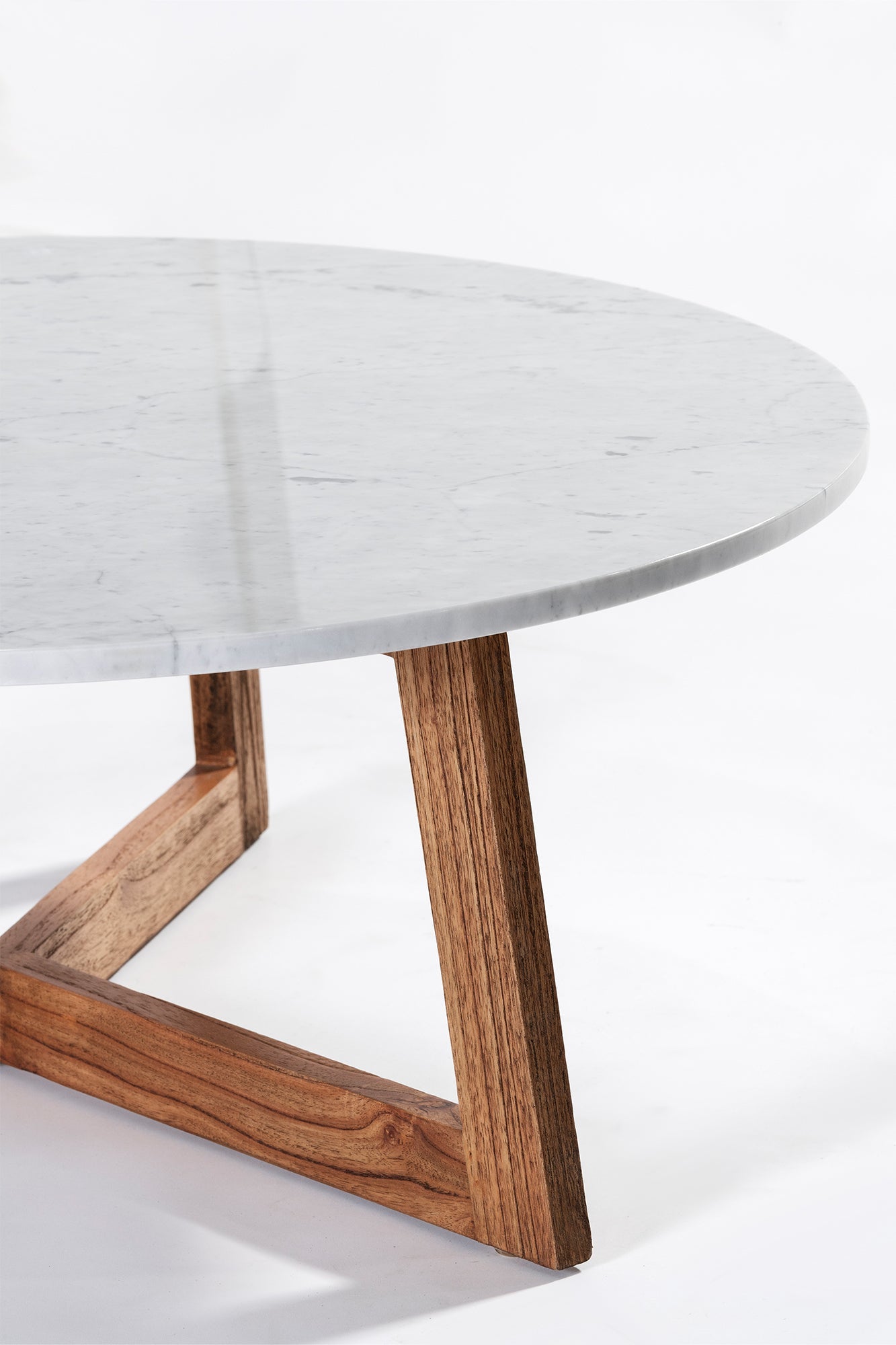 Delta Coffee Table - Antique Mindi/White Marble